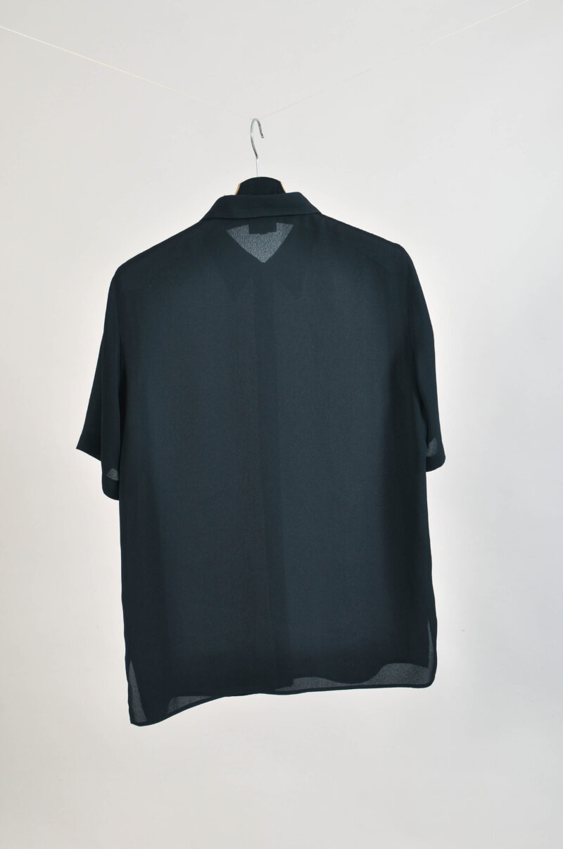 Vintage 00s Black Short Sleeve Shirt – Oversized - Size 40 - Image 4