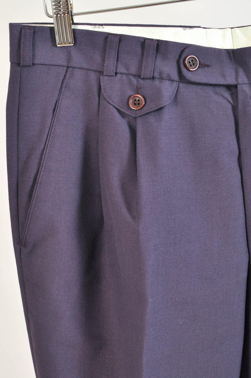 Vintage 90s Classic Purple Wool Trousers – Size 32 - Image 3