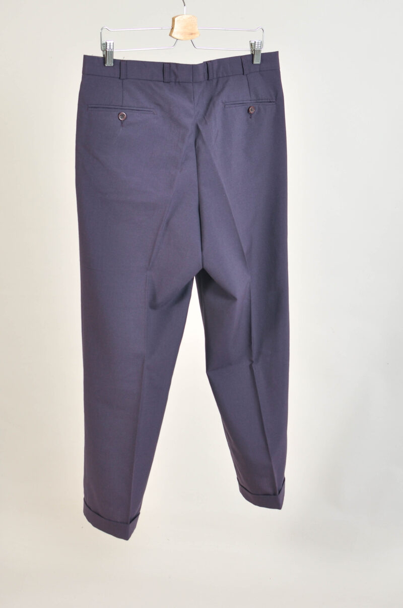 Vintage 90s Classic Purple Wool Trousers – Size 32 - Image 4