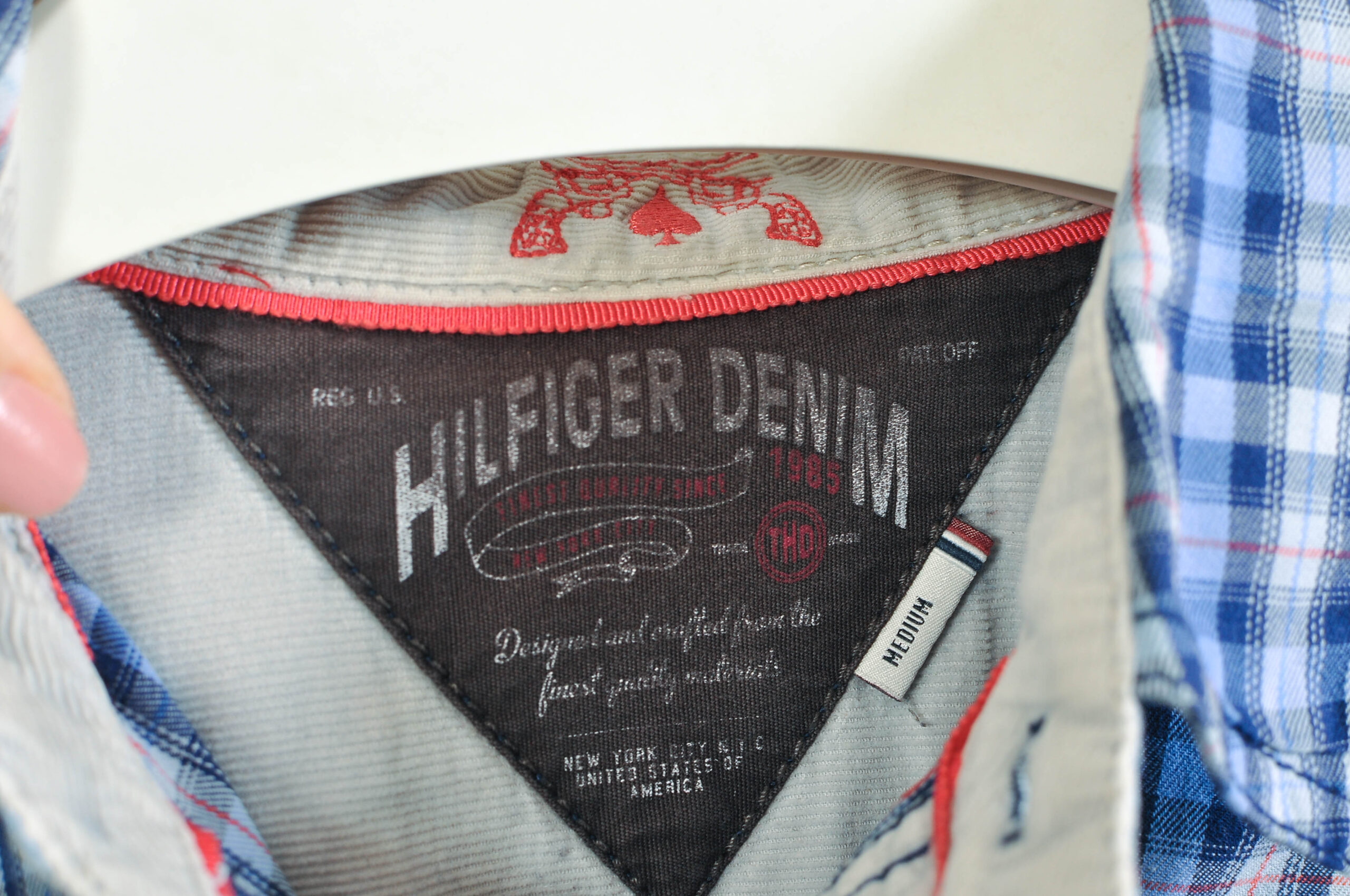 Vintage 00s Hilfiger Denim Checkered Shirt – Size M - Image 6