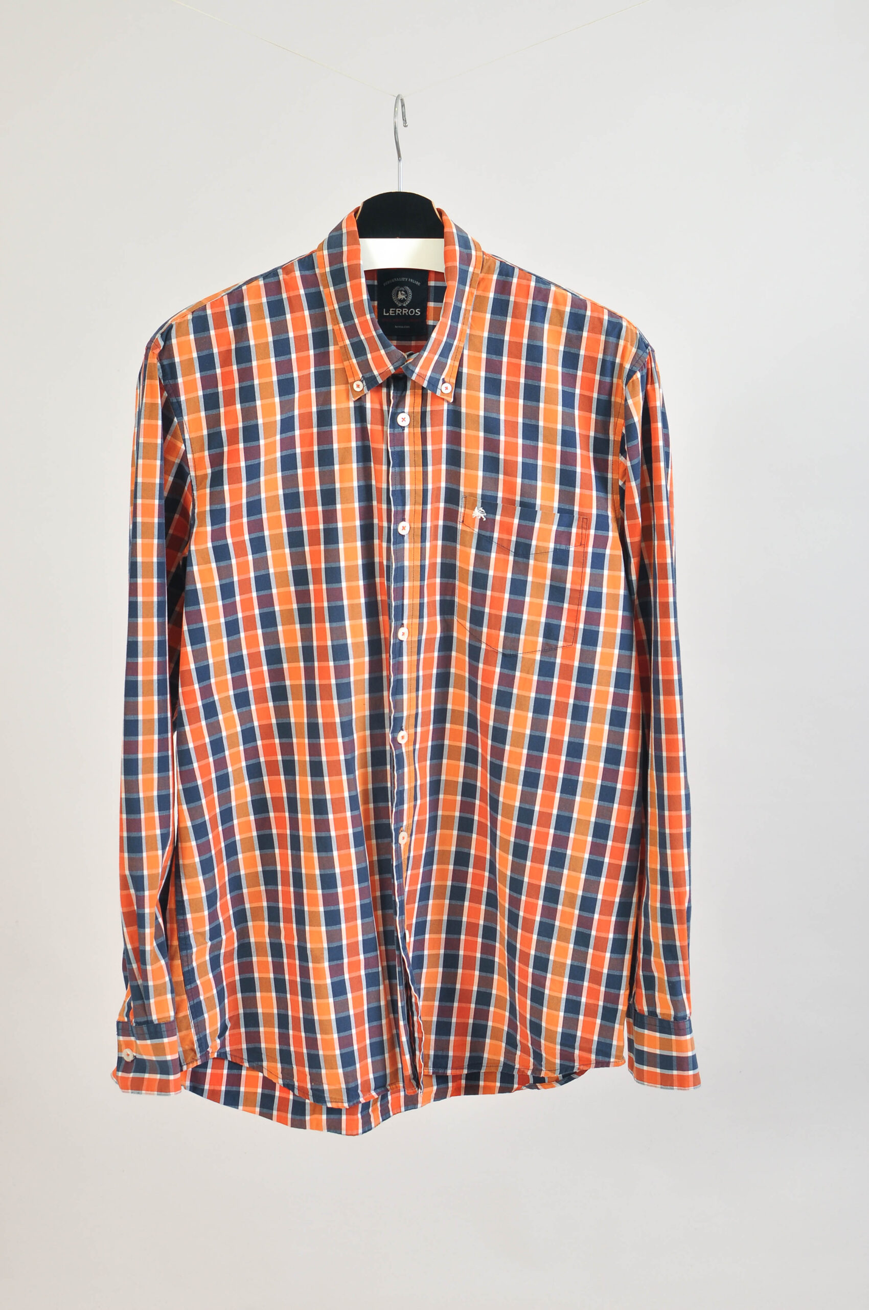 Vintage 00s Lerros Checkered Cotton Shirt – Size L