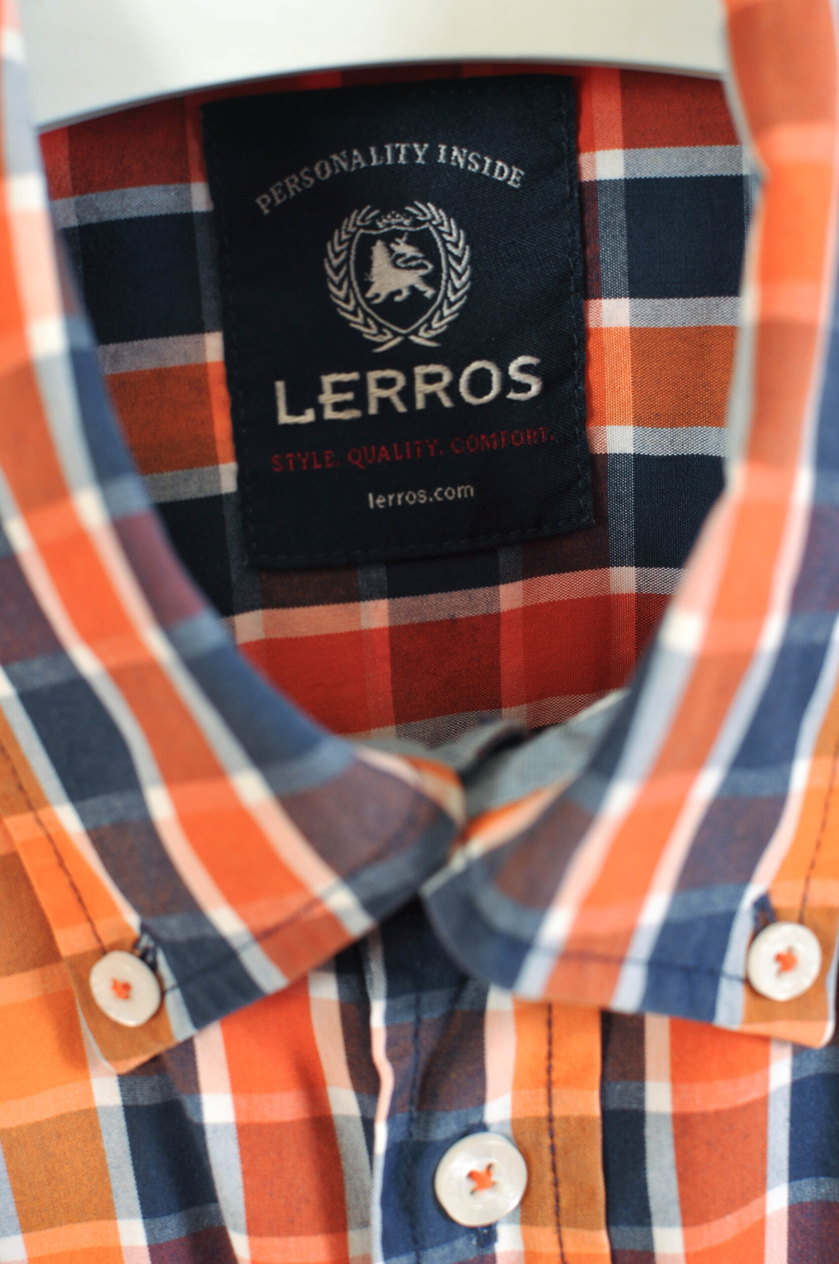 Vintage 00s Lerros Checkered Cotton Shirt – Size L - Image 4