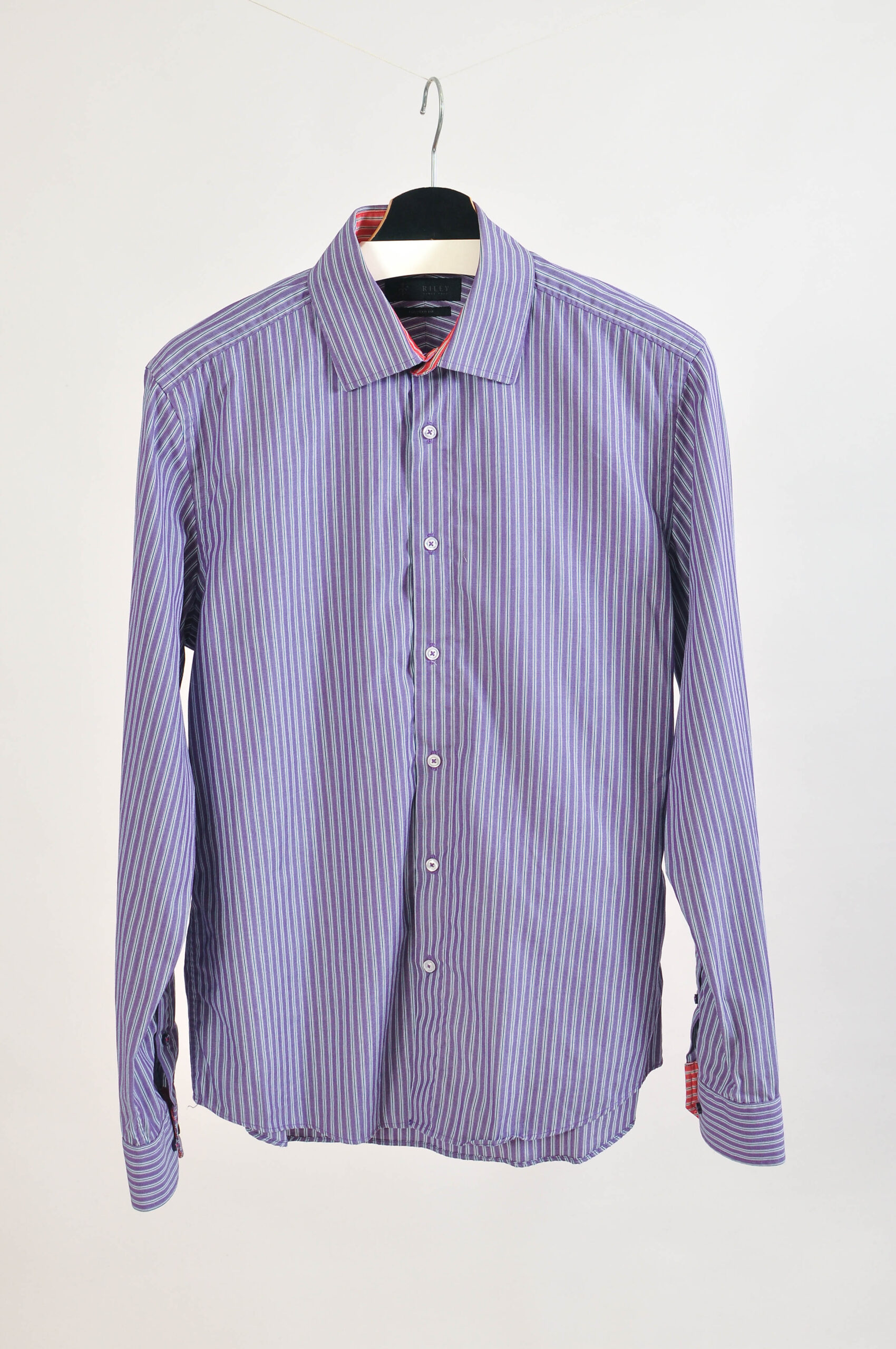 Vintage 00s Riley Striped Purple Shirt – Tailored Fit (M)