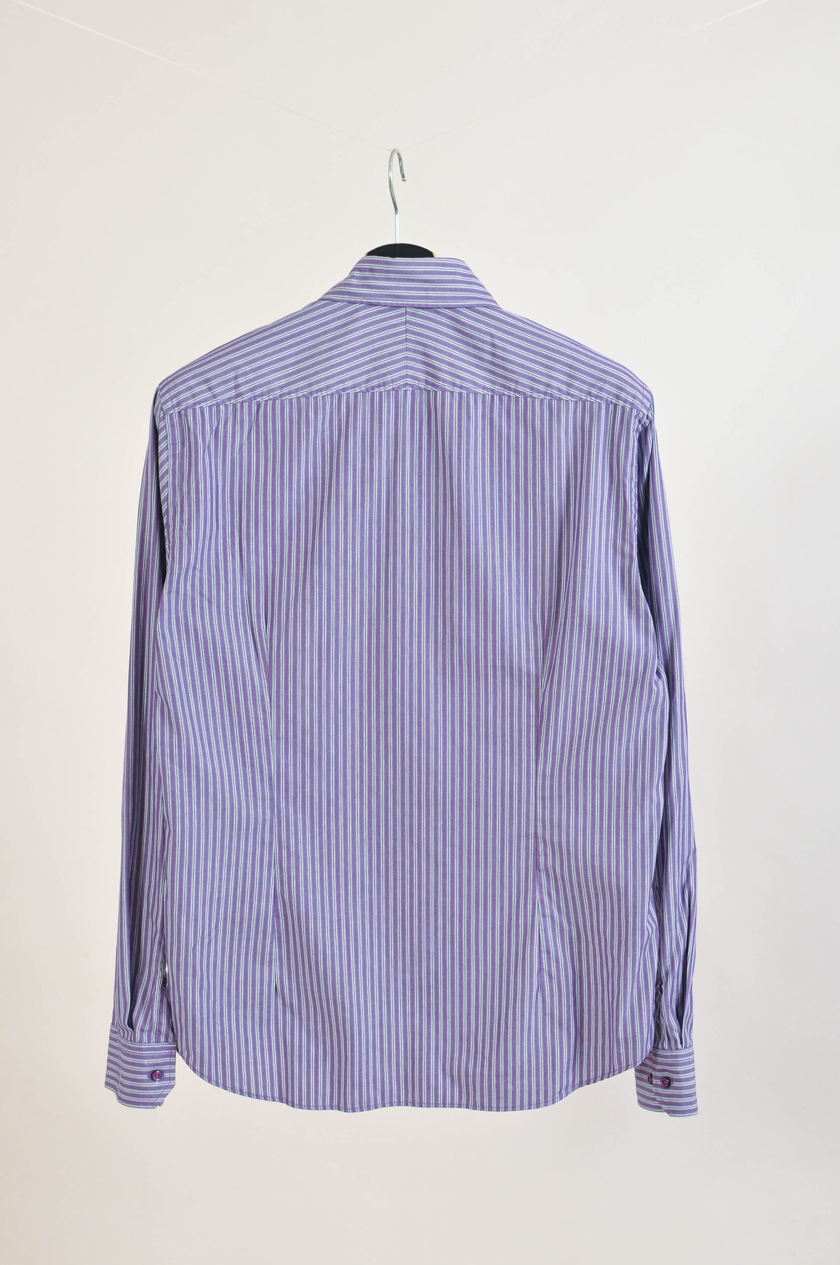 Vintage 00s Riley Striped Purple Shirt – Tailored Fit (M) - Image 5