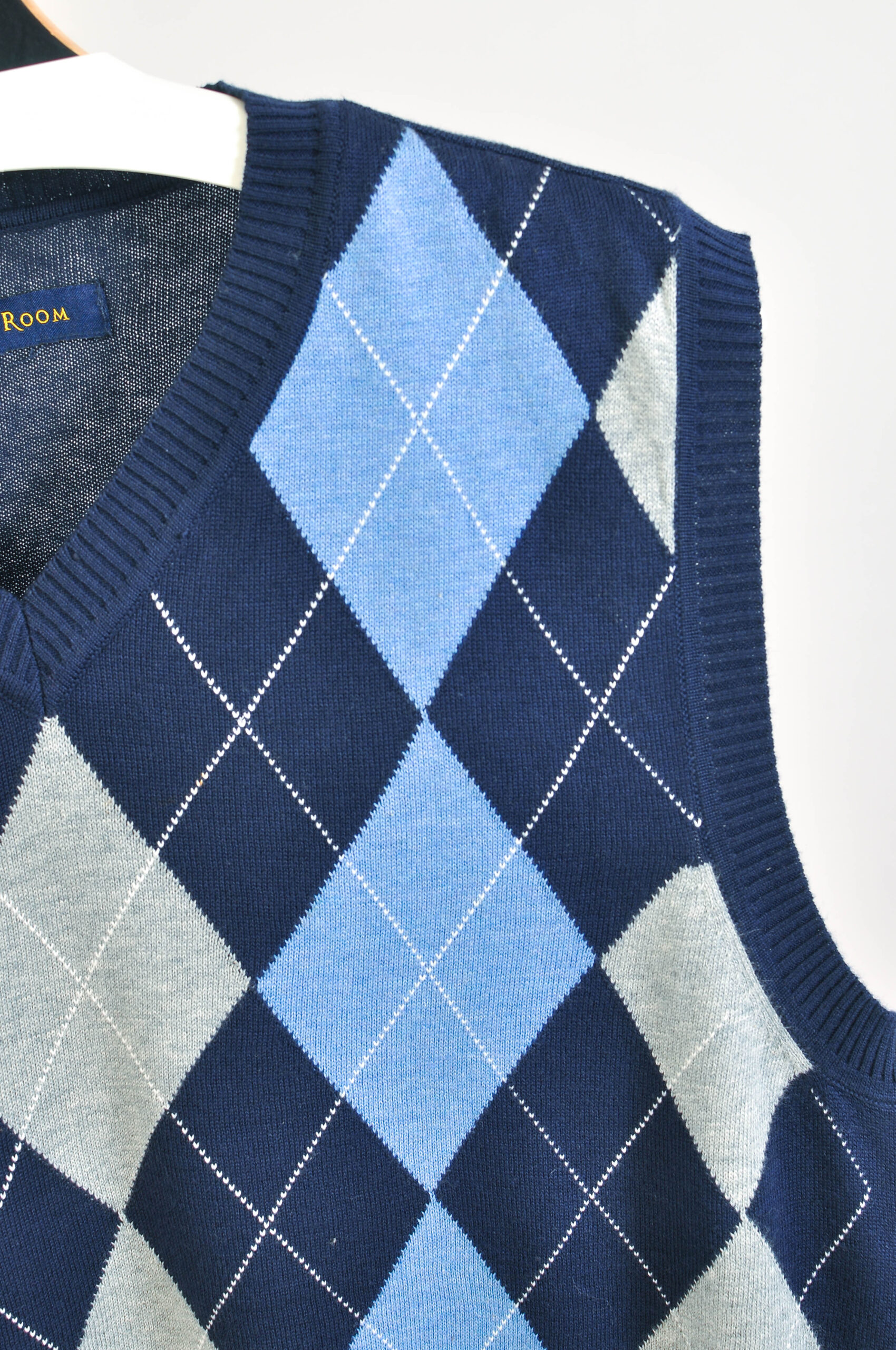 Vintage 00s Club Room Rhombus Print Vest – M/L - Image 3