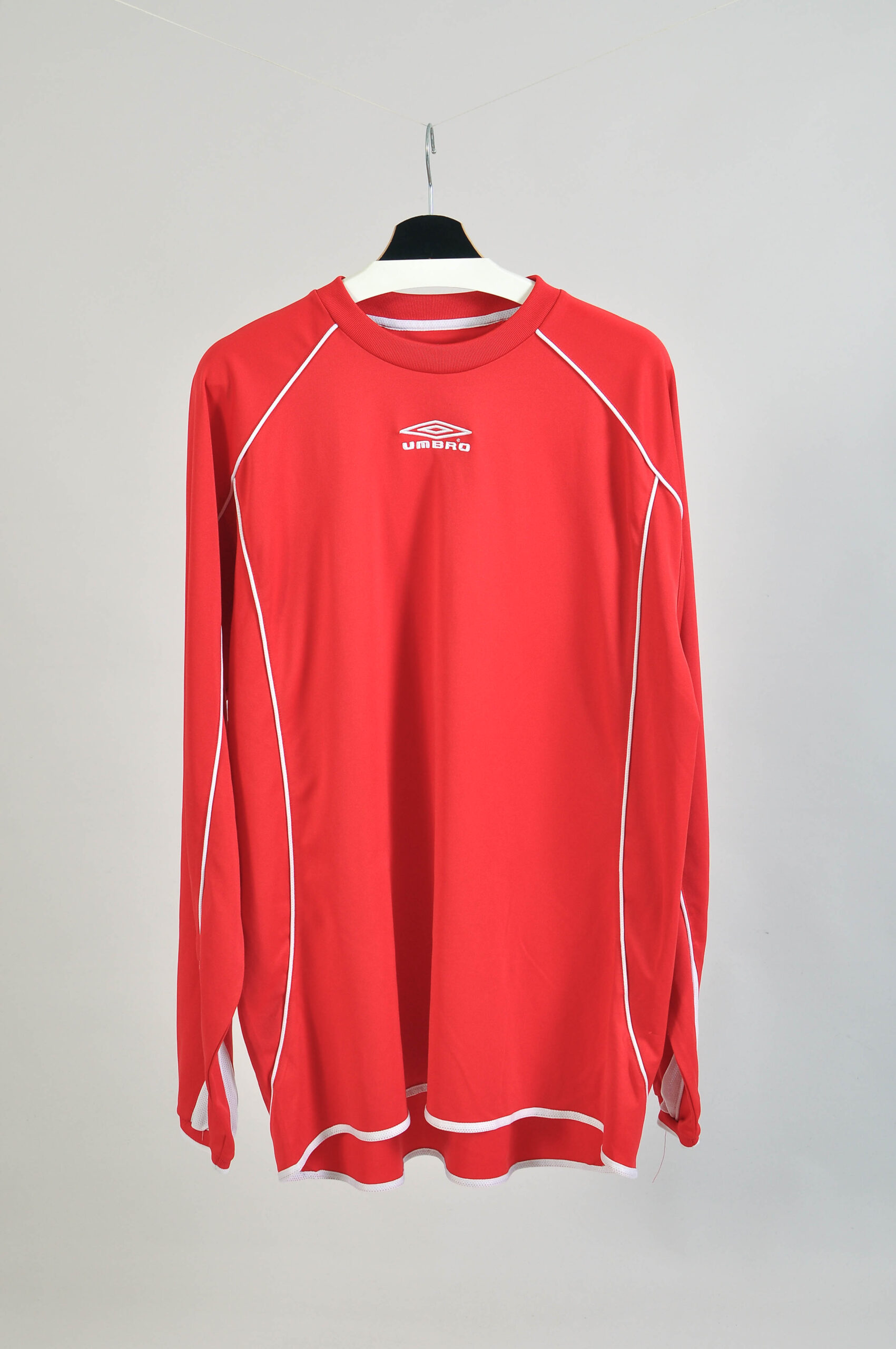 Vintage 00s Umbro Long Sleeve Sport Top Red | Jersey XXL