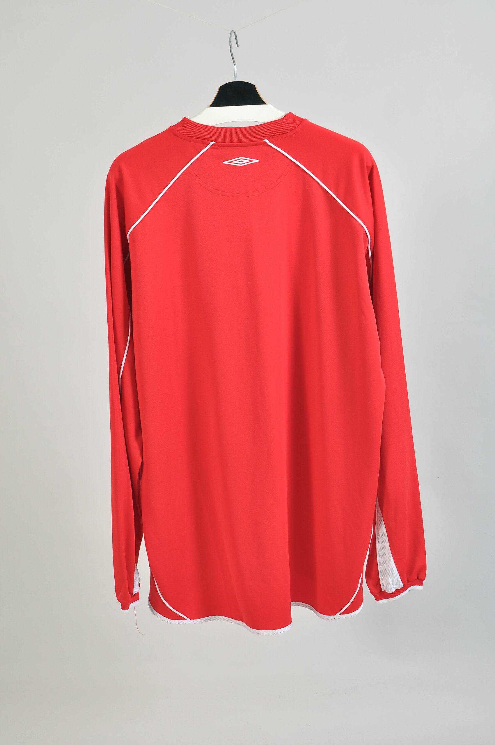 Vintage 00s Umbro Long Sleeve Sport Top Red | Jersey XXL - Image 5