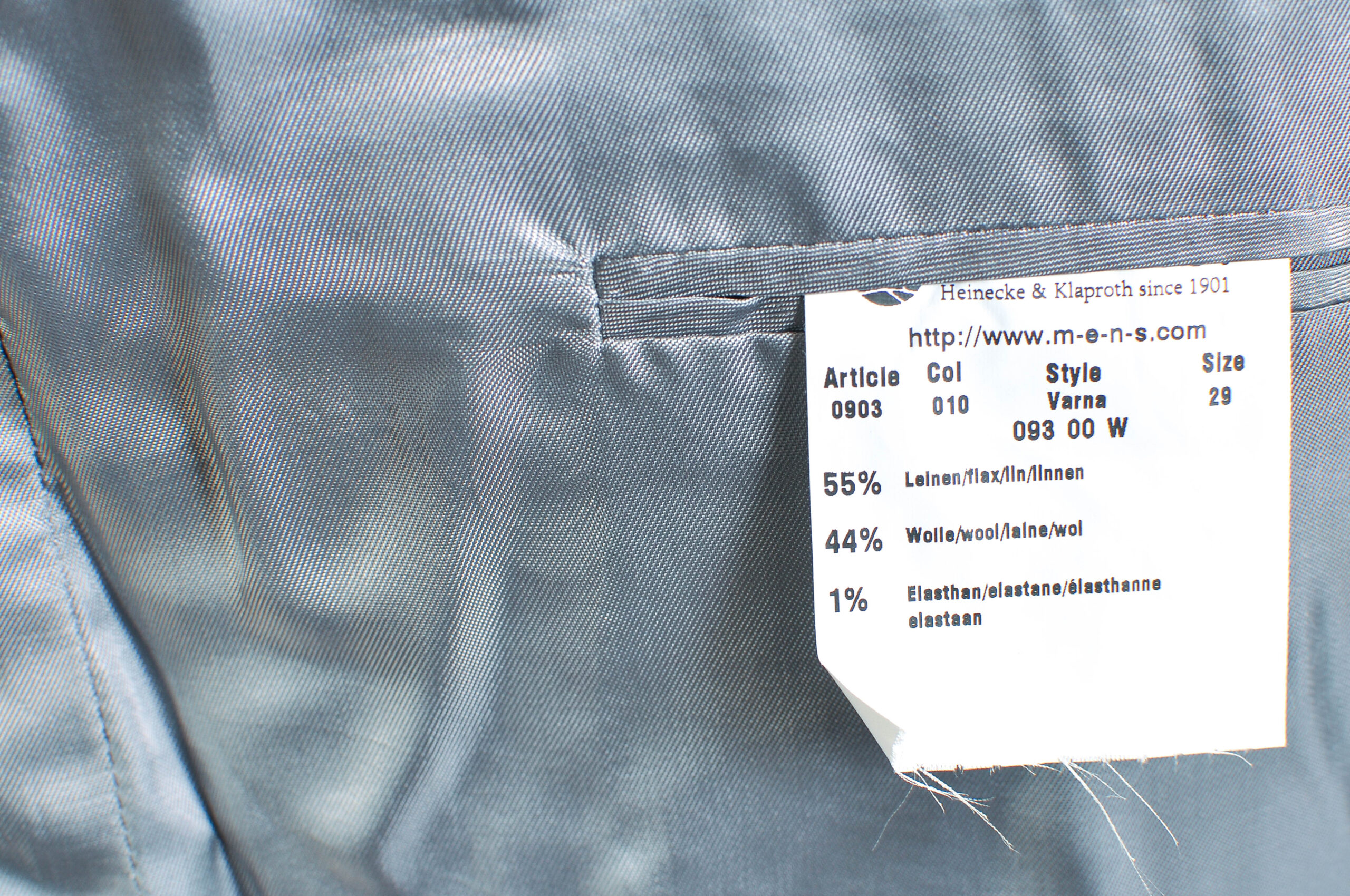 Vintage 00s Heinecke & Klaproth Blazer Jacket – XXL | Luigi Botto Italian Linen Wool Blend - Image 5