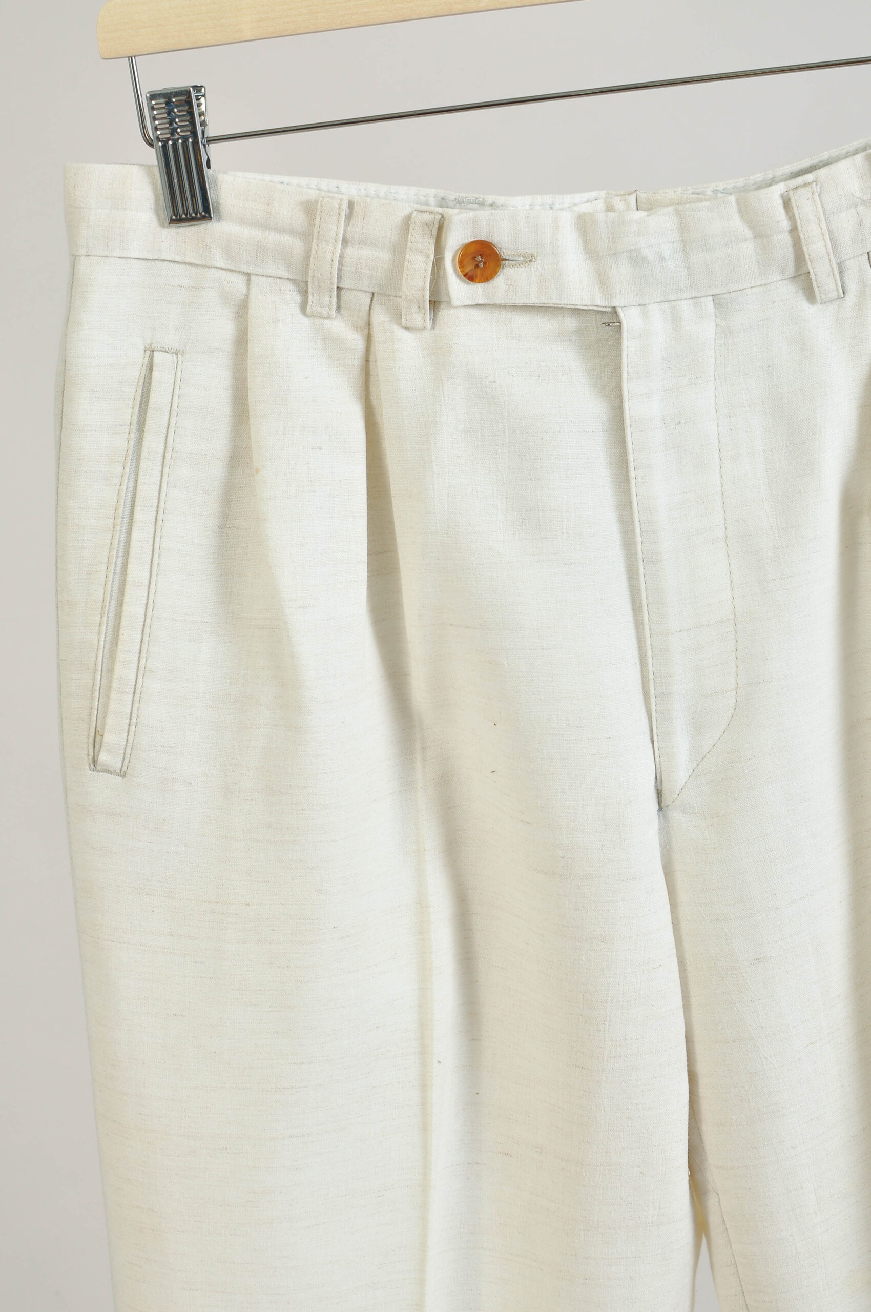 Vintage 90s White Classic Trousers – M Size | Retro Pants - Image 3