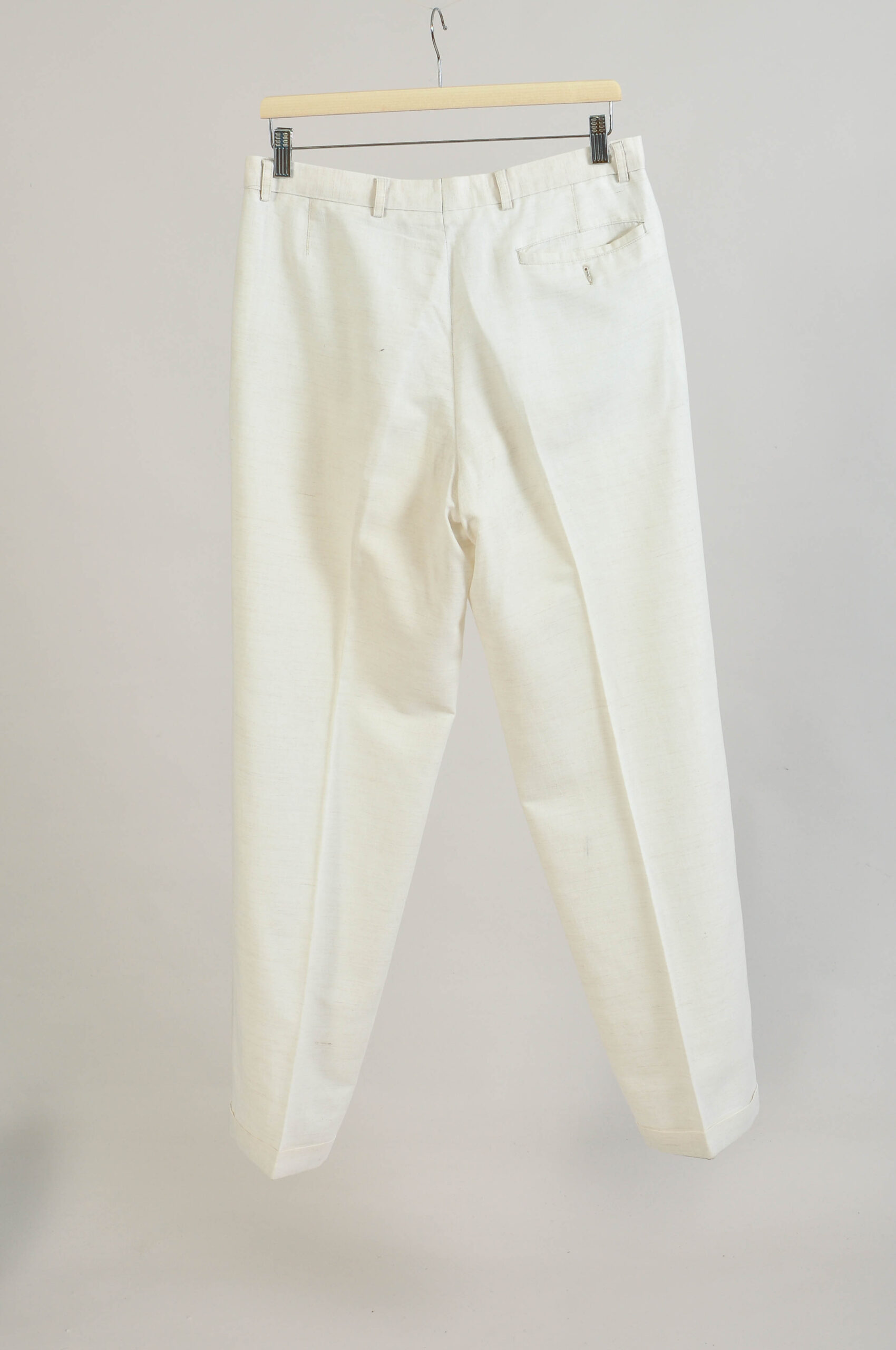 Vintage 90s White Classic Trousers – M Size | Retro Pants - Image 4