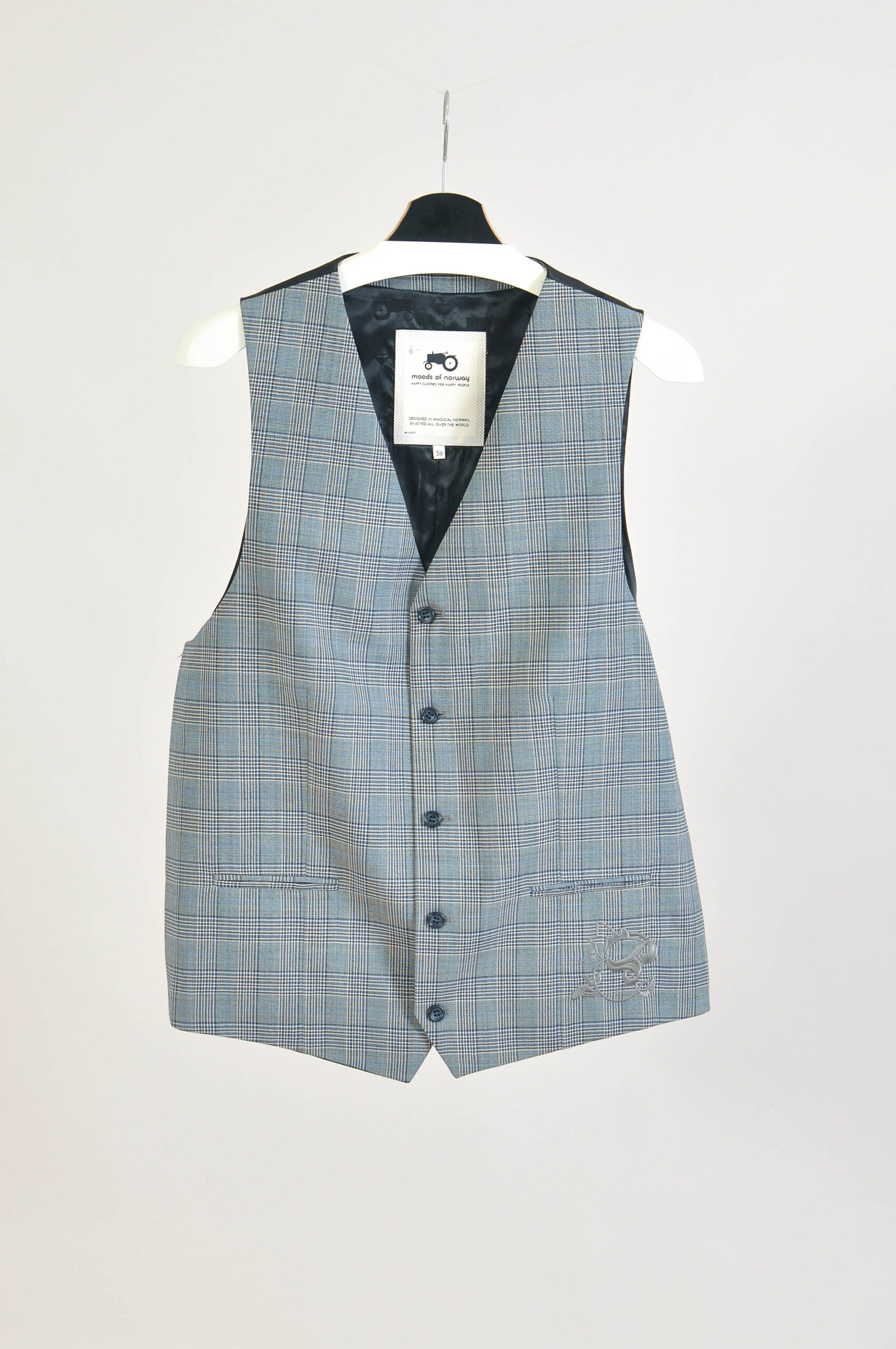 Vintage 00s Moods of Norway Checkered Wool Vest | Size XL