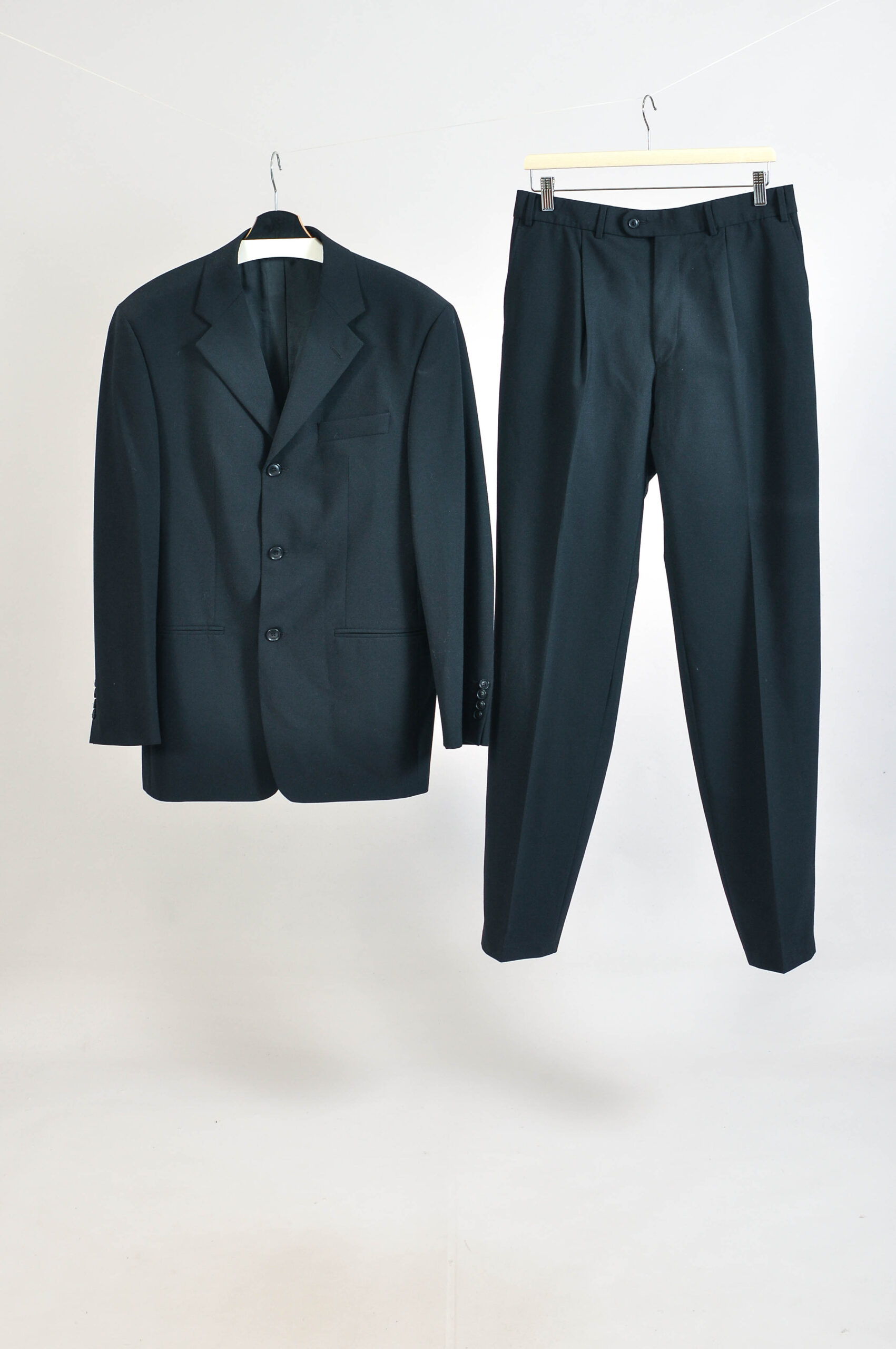 Vintage 90s Batistini Black Suit | Size M | Wool Blend