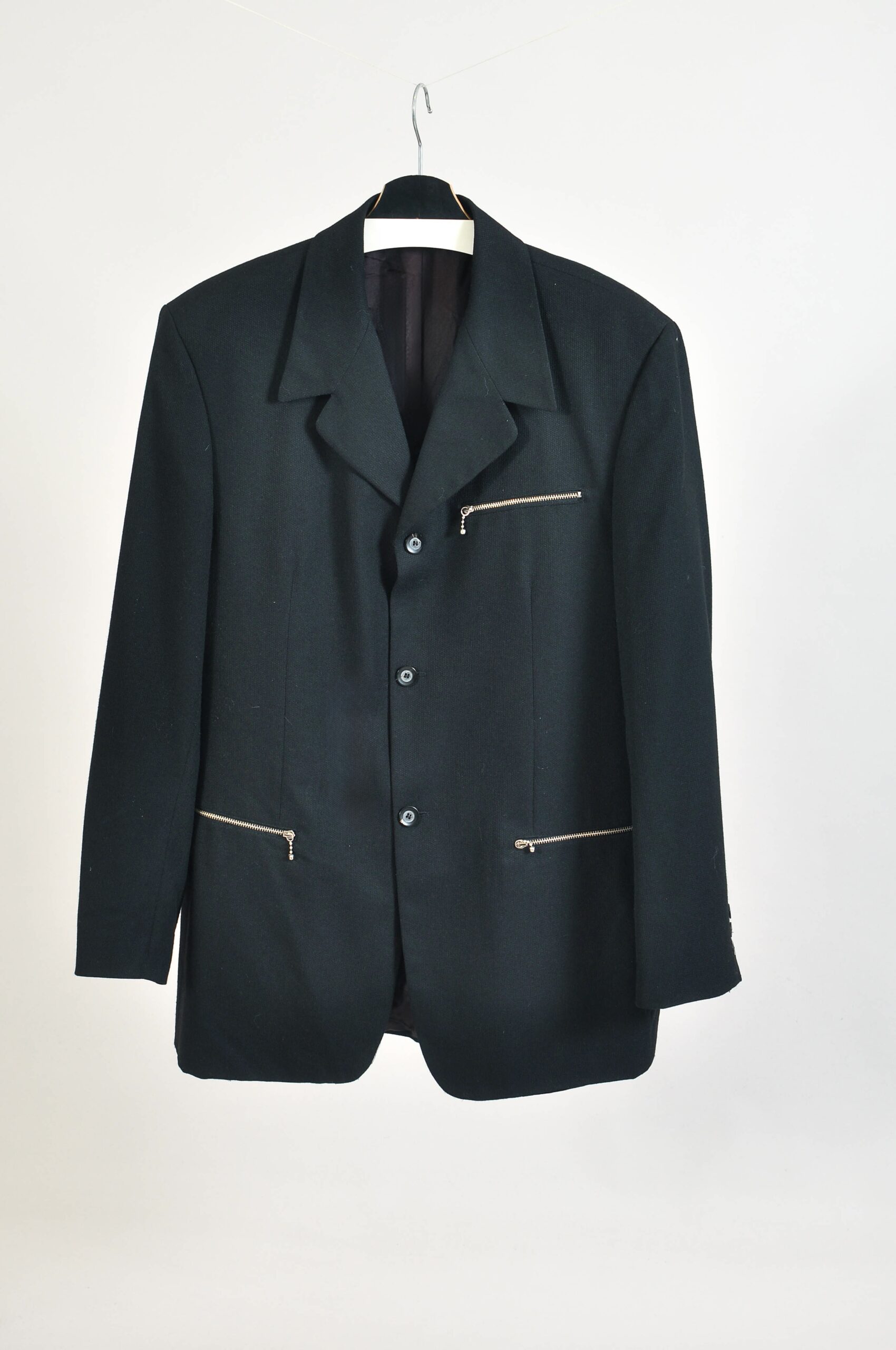 Vintage 90s Blazer with Zips | Stewart & Sinclair | L/XL