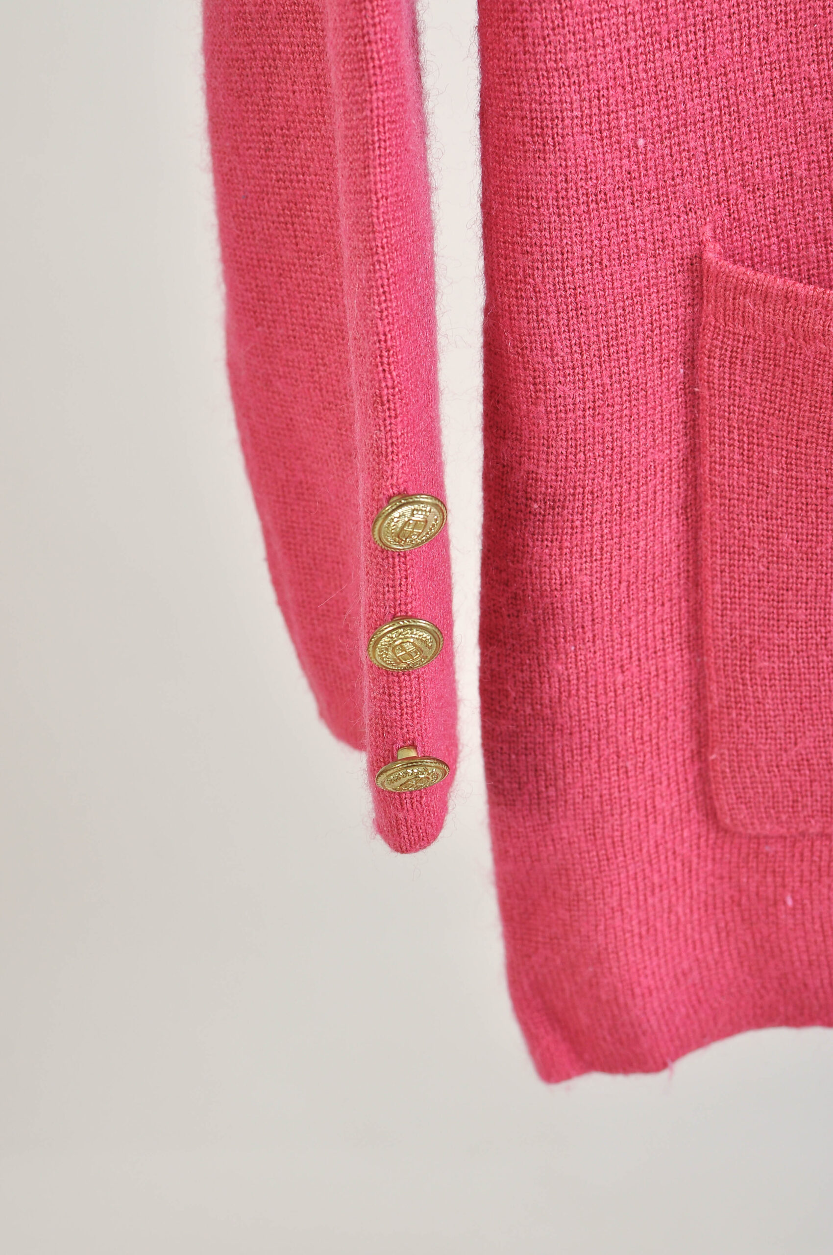 Vintage 90s Pink Wool Blend Cardigan by Damart – Size 12 - Image 3