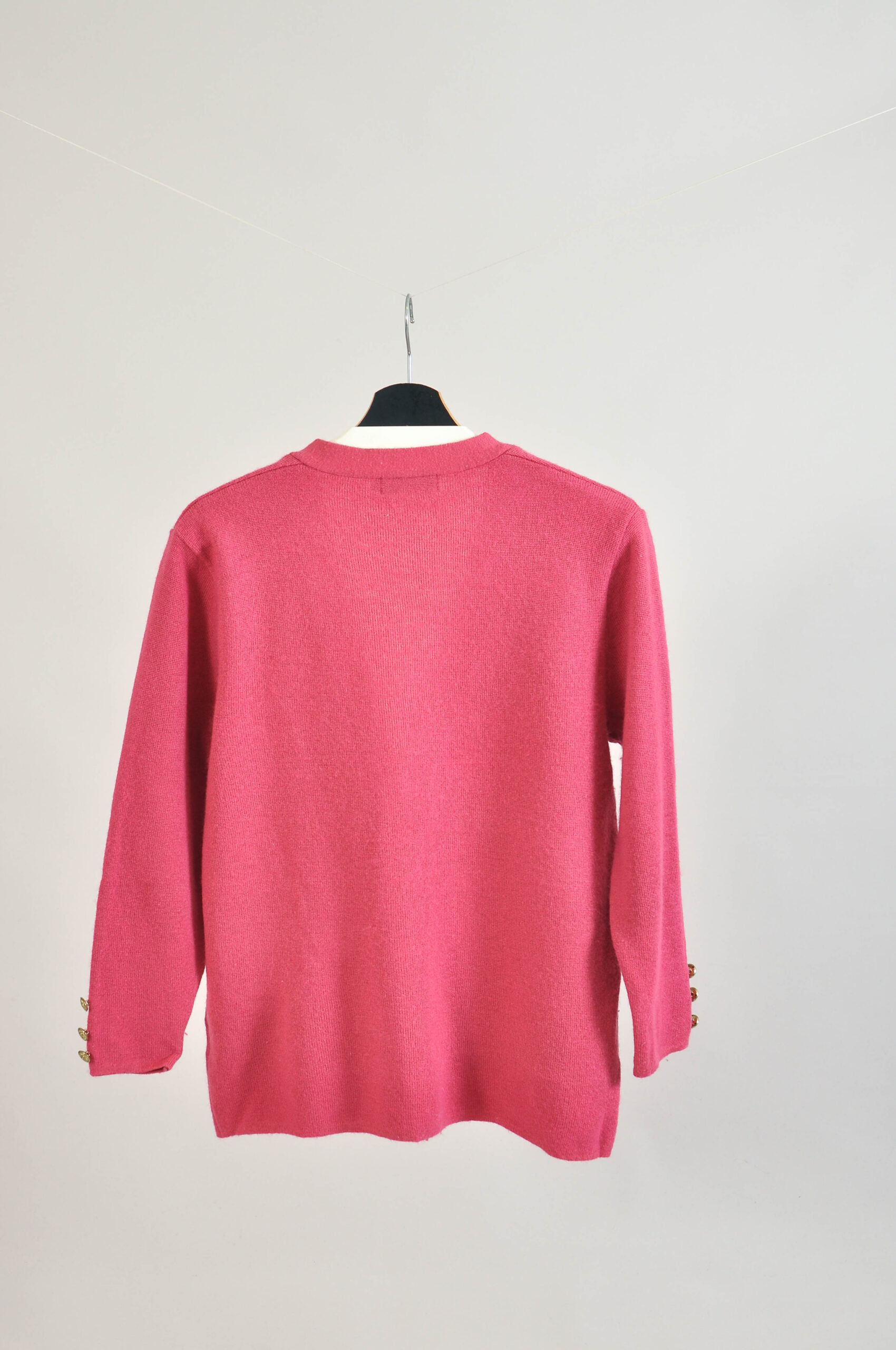 Vintage 90s Pink Wool Blend Cardigan by Damart – Size 12 - Image 5