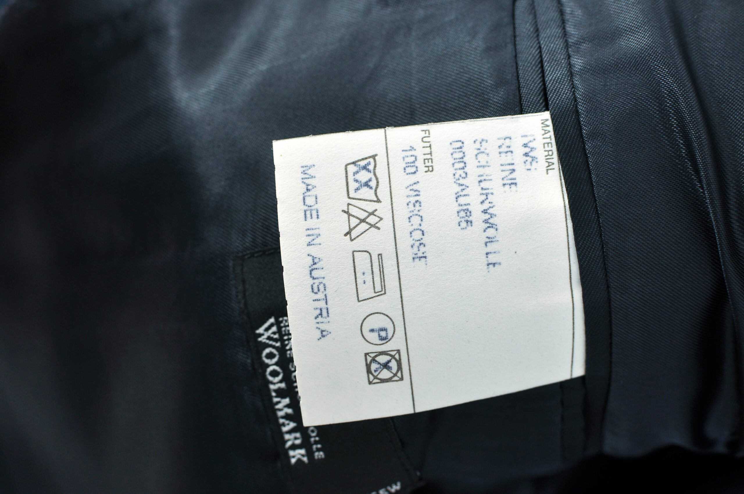 Vintage 80s Navy Checkered Wool Blazer by Licona | XL–XXL - Image 5