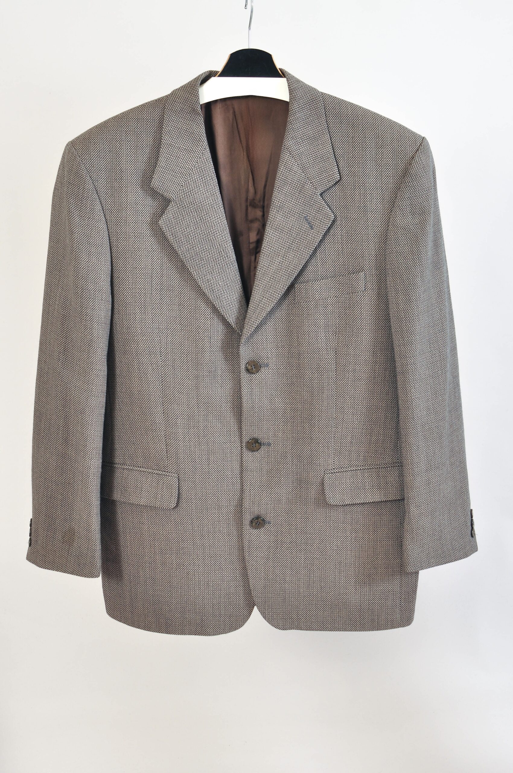 Vintage 90s Tweed Brown Suit by Oliver Turo Tailor – Size XL - Image 3