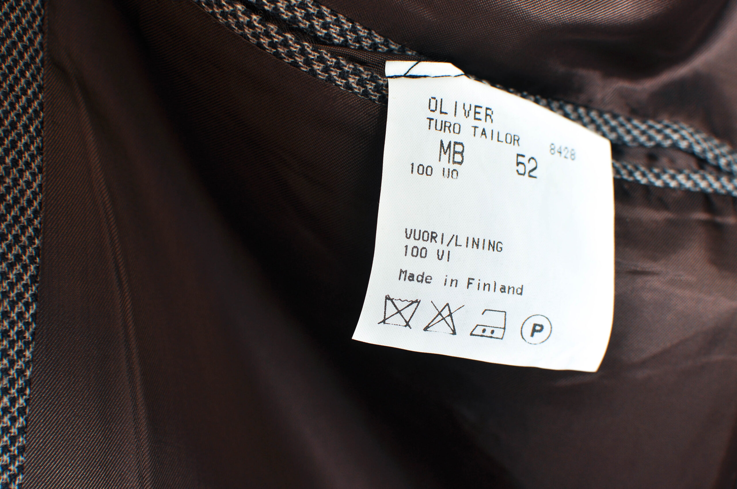 Vintage 90s Tweed Brown Suit by Oliver Turo Tailor – Size XL - Image 5