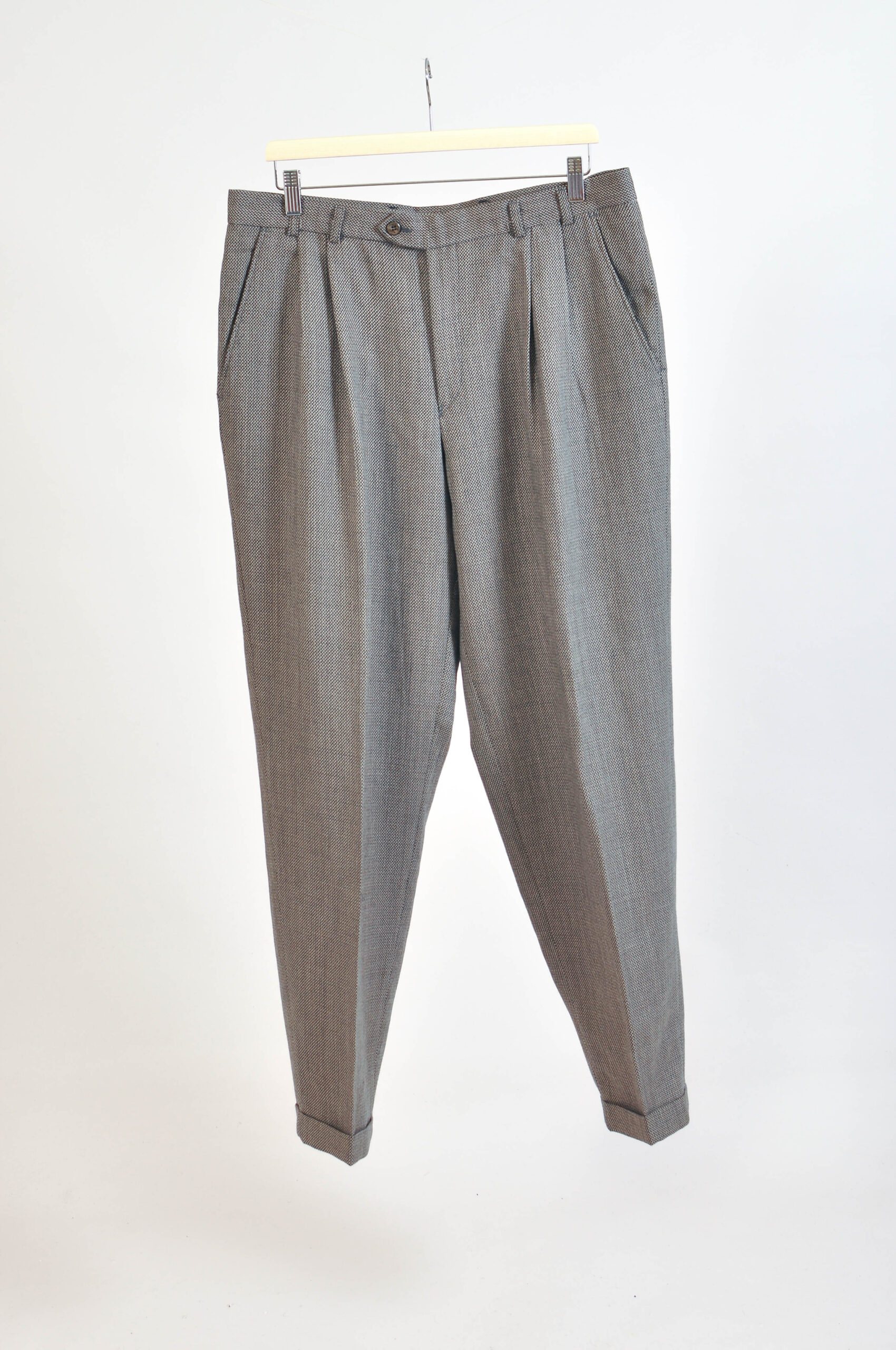 Vintage 90s Tweed Brown Suit by Oliver Turo Tailor – Size XL - Image 7