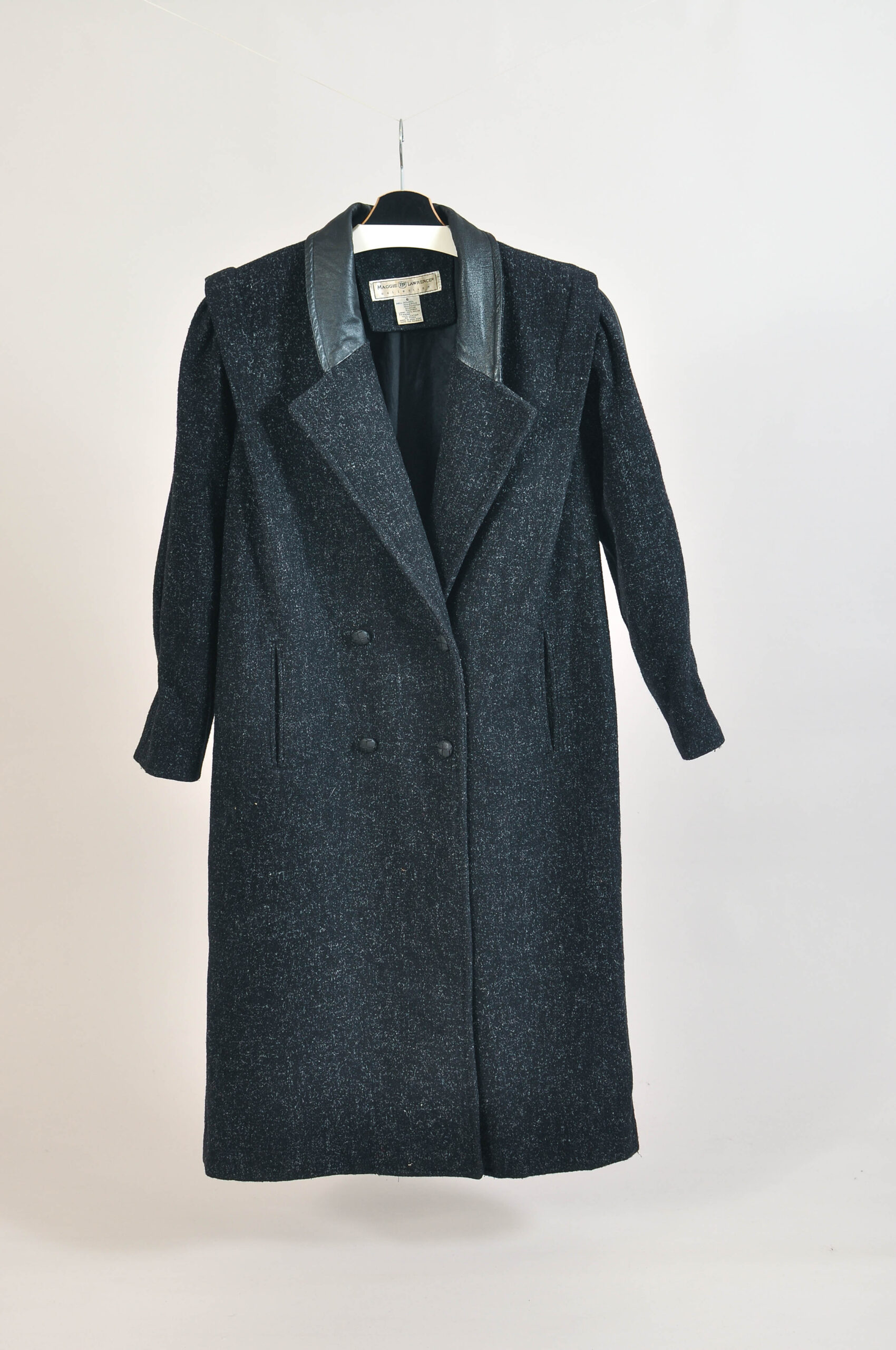 Vintage 80s Maggie Lawrence Maxi Coat | Wool Blend Coat S