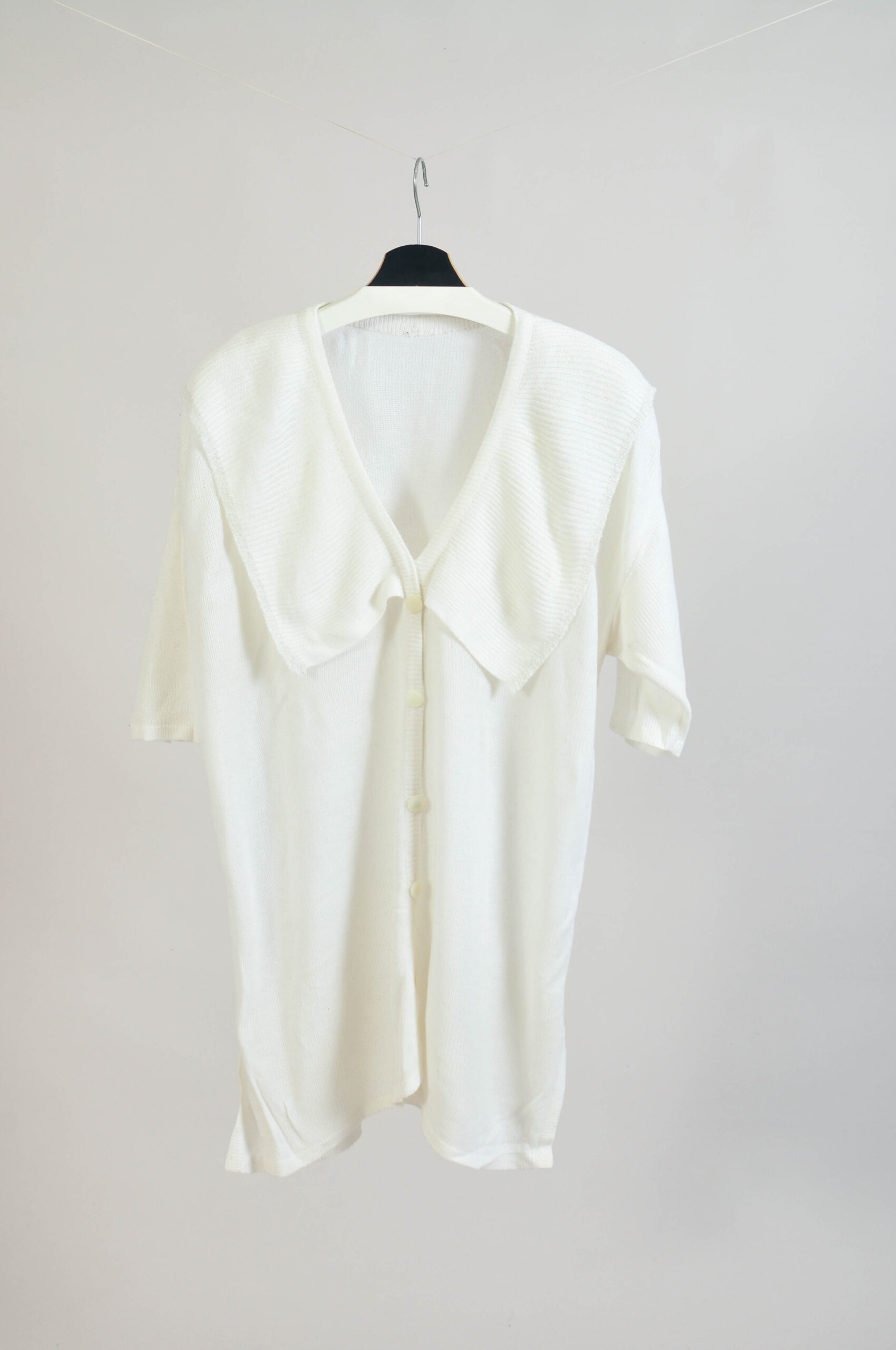 Vintage 90s White Top | Oversized Nautical Style One Size