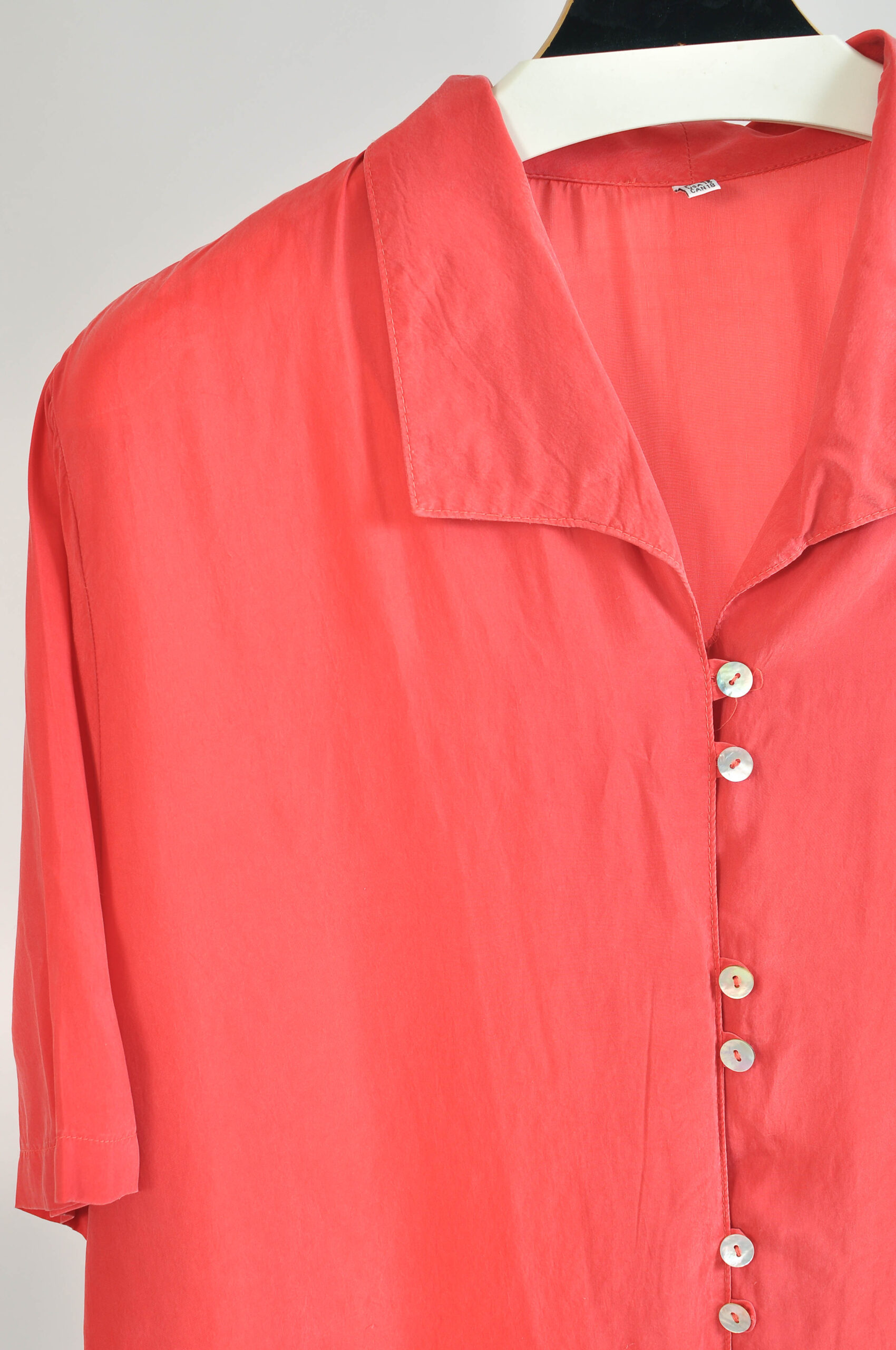 Vintage 90s Pink Blouse | Oversized Retro Shirt UK 20 - Image 3