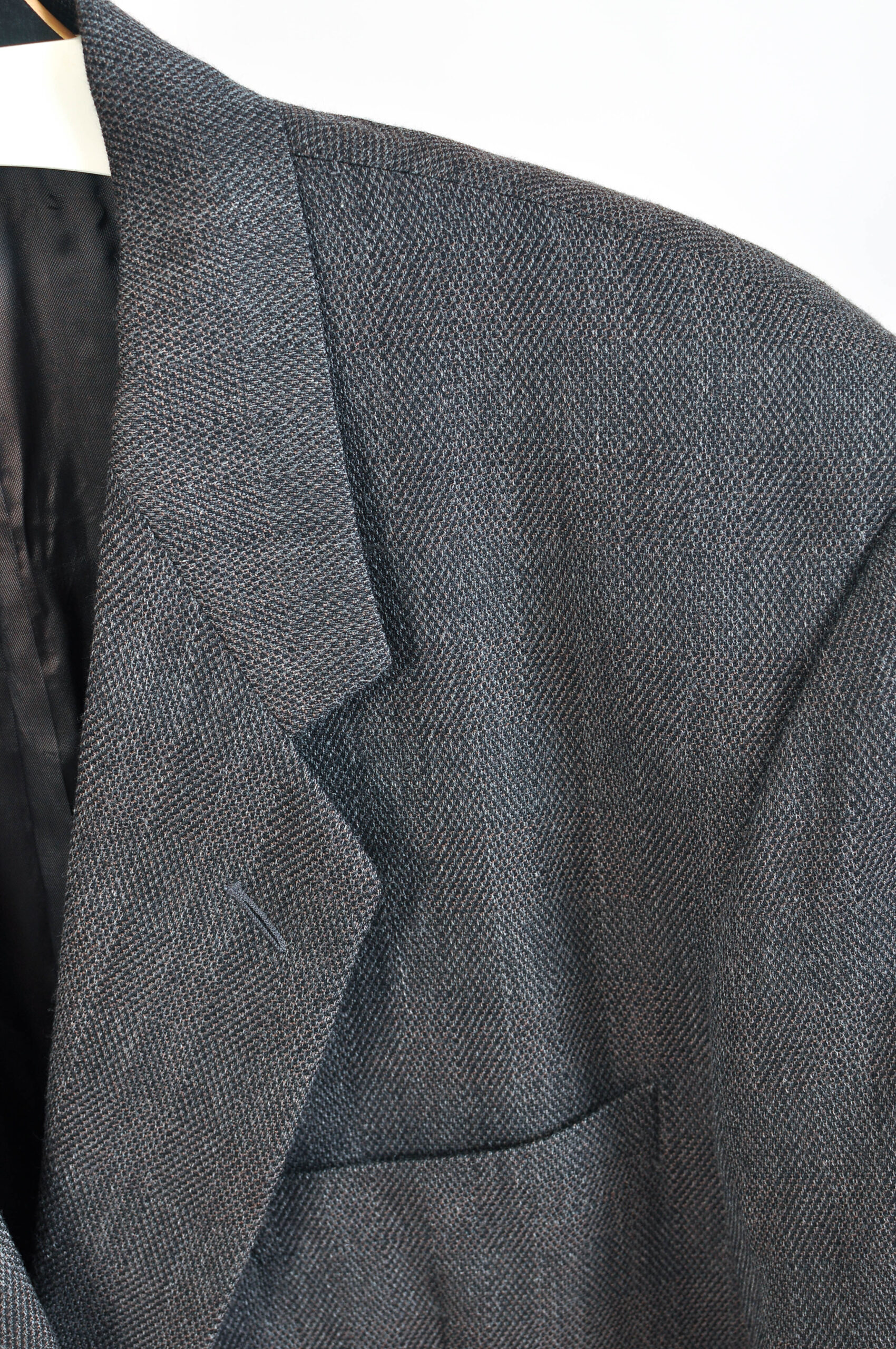 Vintage 90s Dark Brown Tweed Suit | Italian Erreuno XL - Image 4
