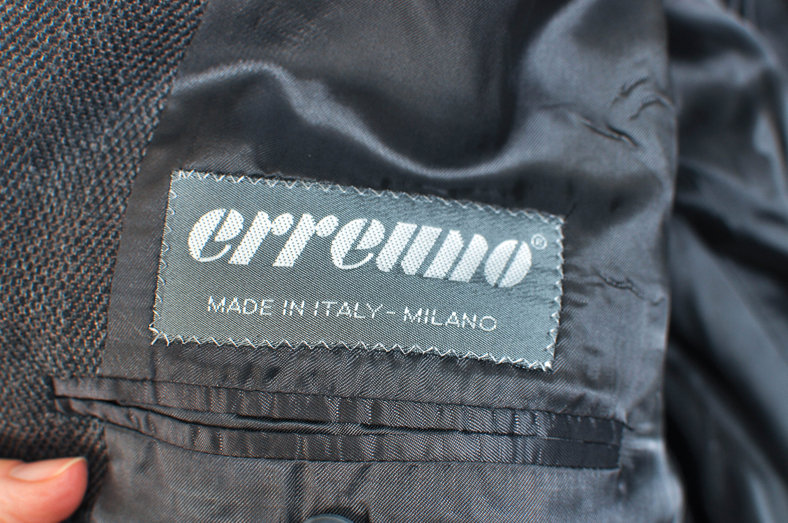 Vintage 90s Dark Brown Tweed Suit | Italian Erreuno XL - Image 5