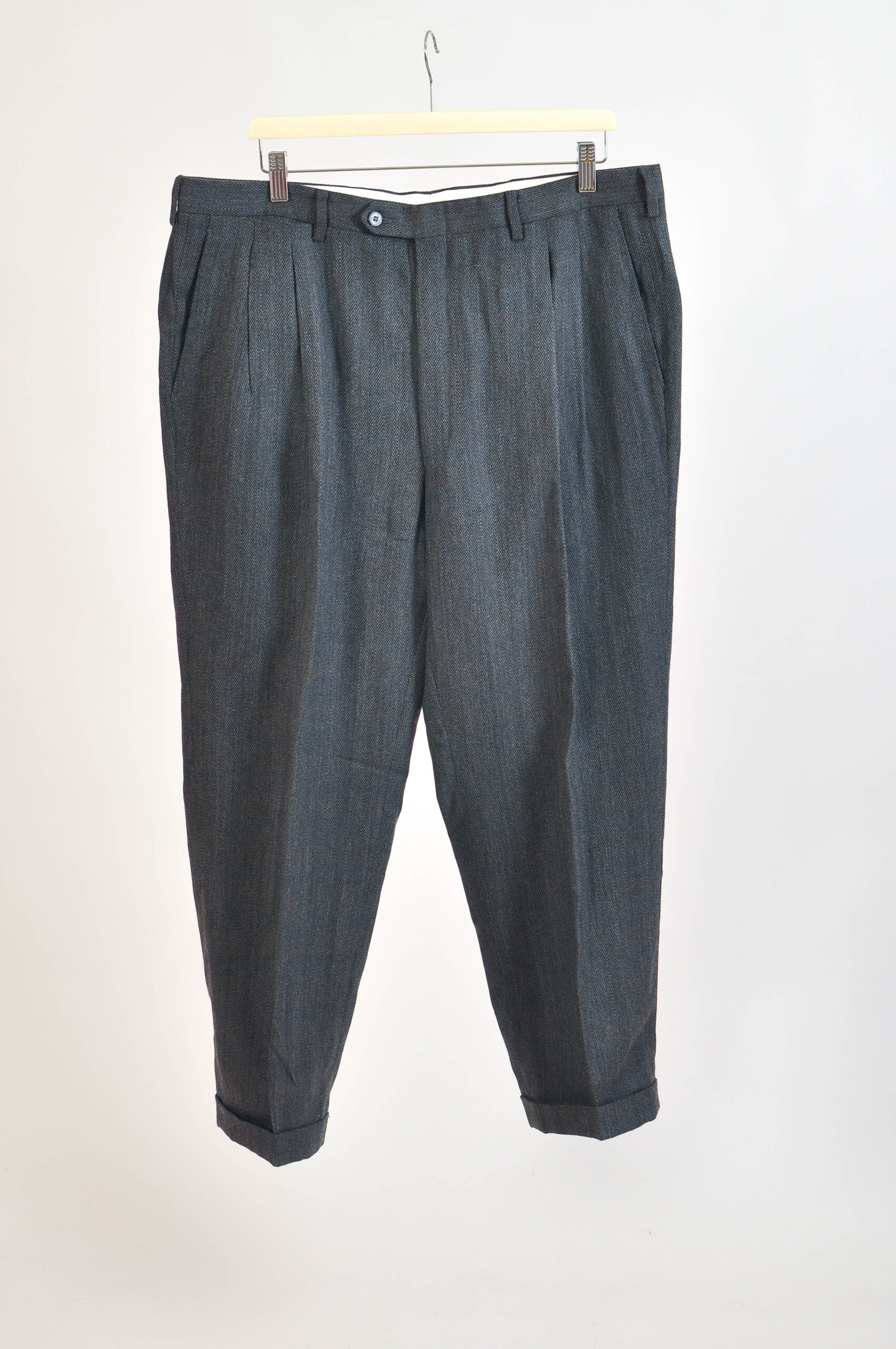 Vintage 90s Dark Brown Tweed Suit | Italian Erreuno XL - Image 8