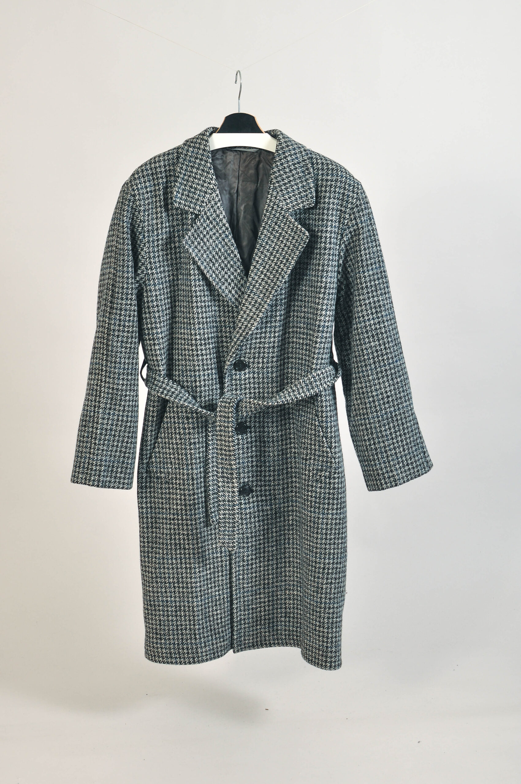 Vintage 90s Tweed Wool Maxi Coat | L/XL Size