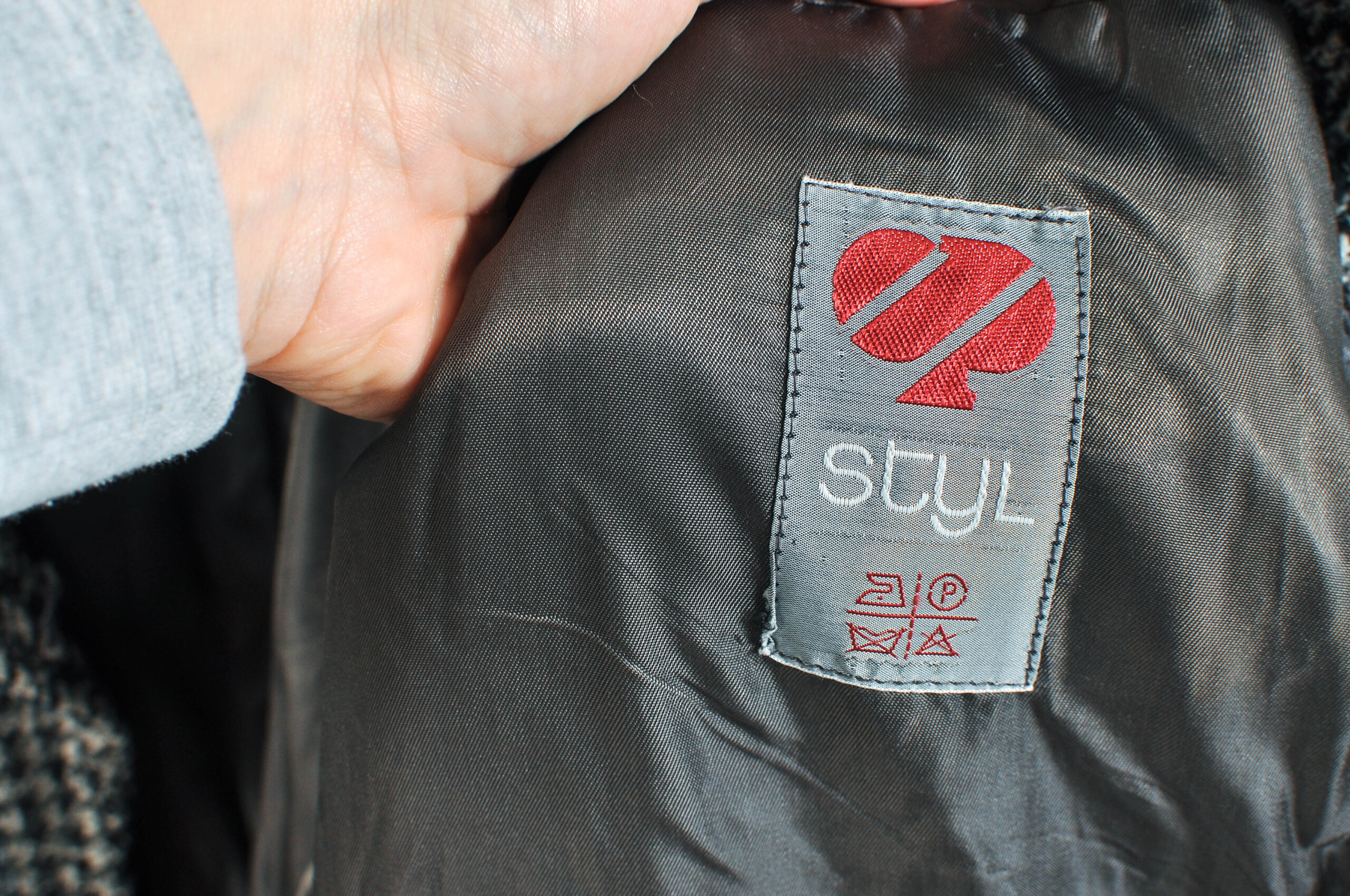 Vintage 90s Tweed Wool Maxi Coat | L/XL Size - Image 6