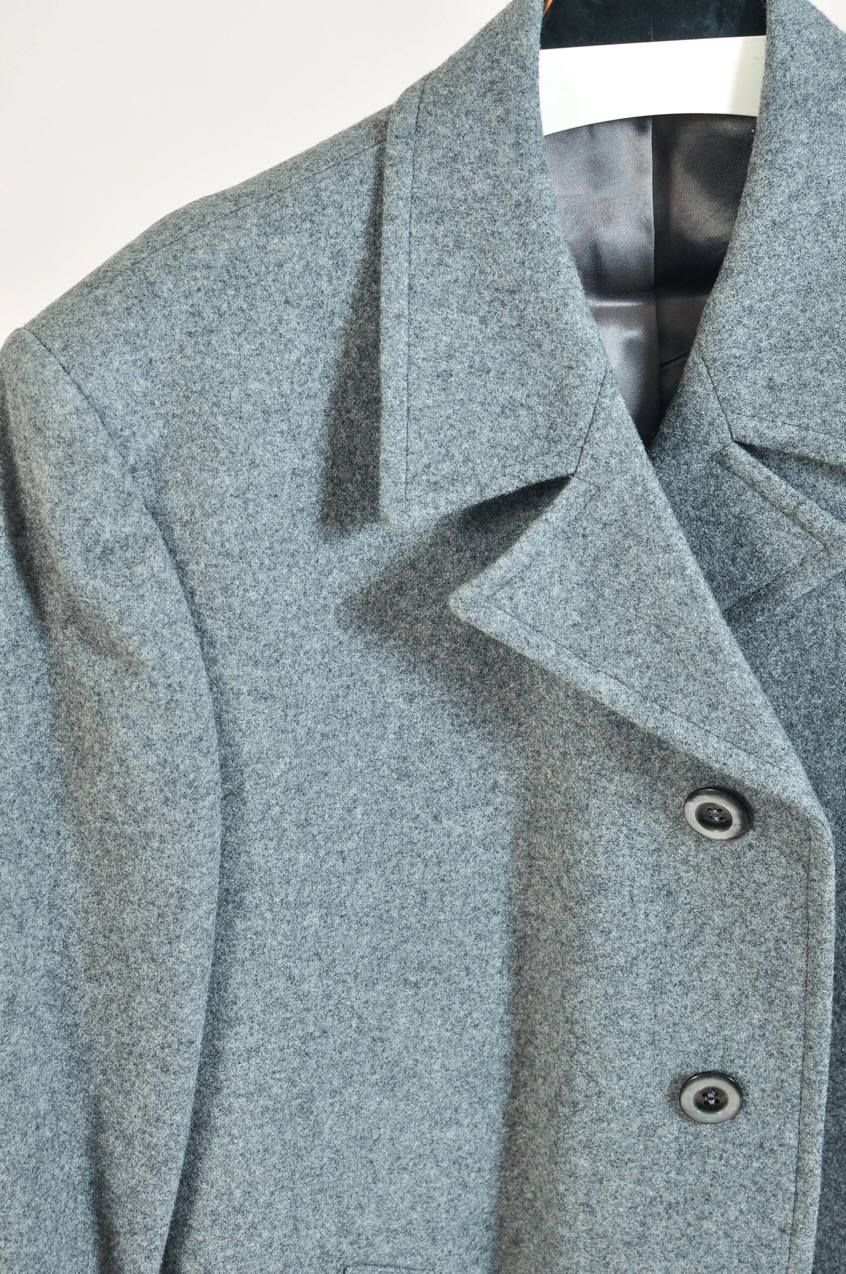 Vintage 90s Grey Wool Coat – Baur Loden Tirol XL - Image 3