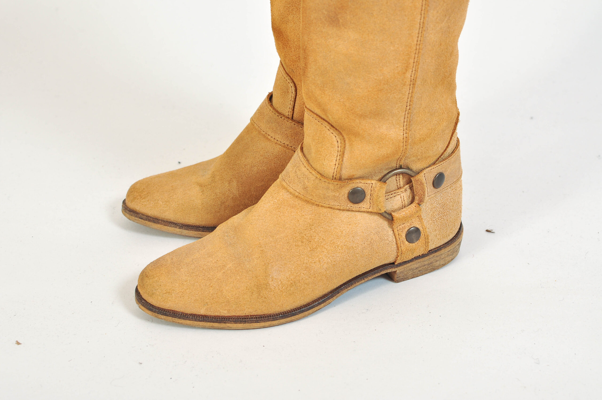 Vintage 00s Suede Leather Cowboy Boots | Size 37 | Western Style - Image 3