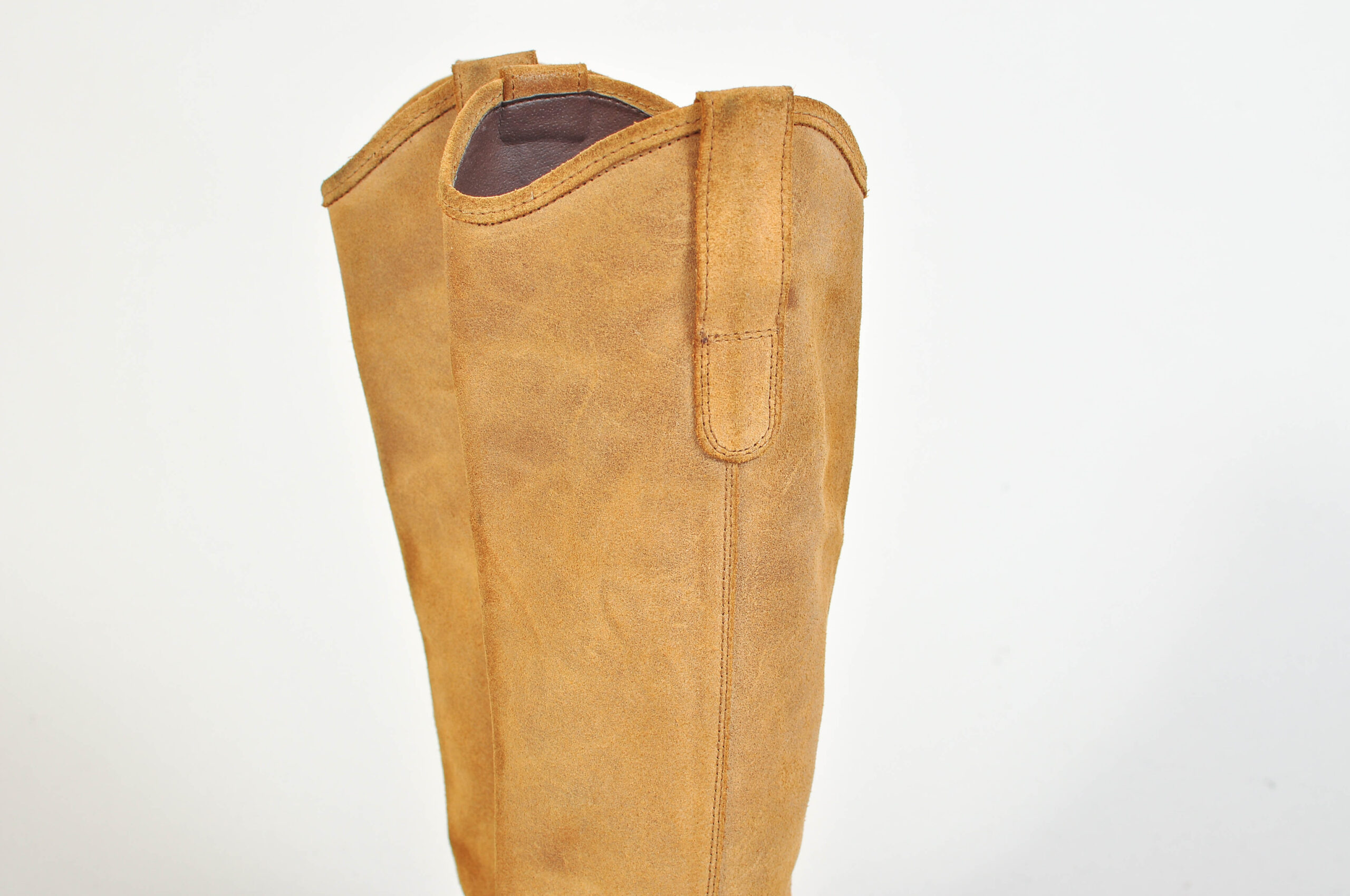 Vintage 00s Suede Leather Cowboy Boots | Size 37 | Western Style - Image 4
