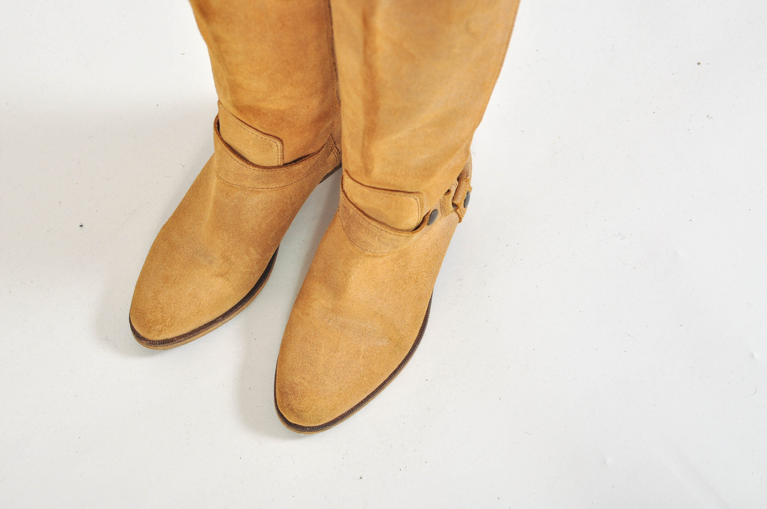 Vintage 00s Suede Leather Cowboy Boots | Size 37 | Western Style - Image 6