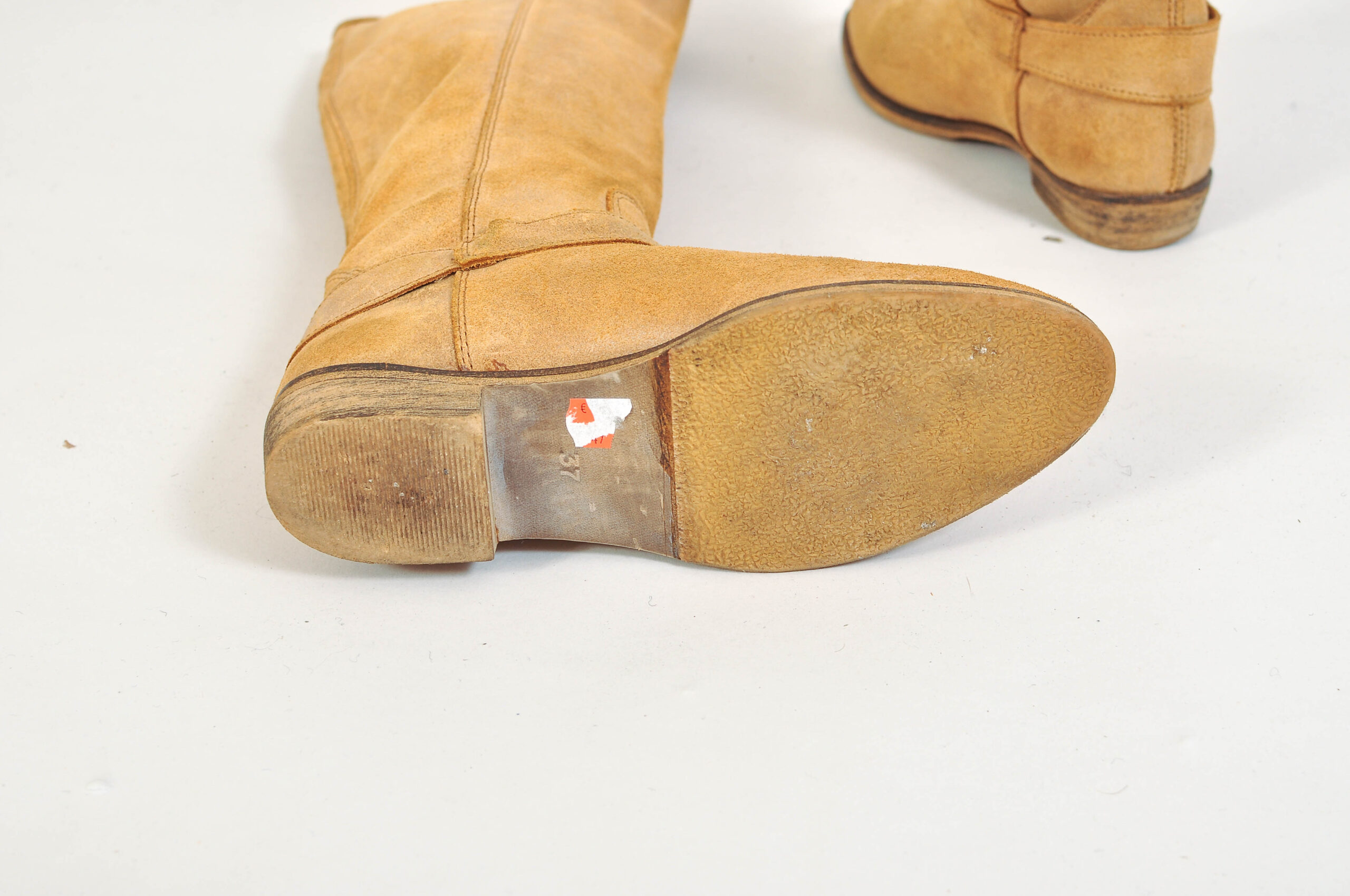 Vintage 00s Suede Leather Cowboy Boots | Size 37 | Western Style - Image 9