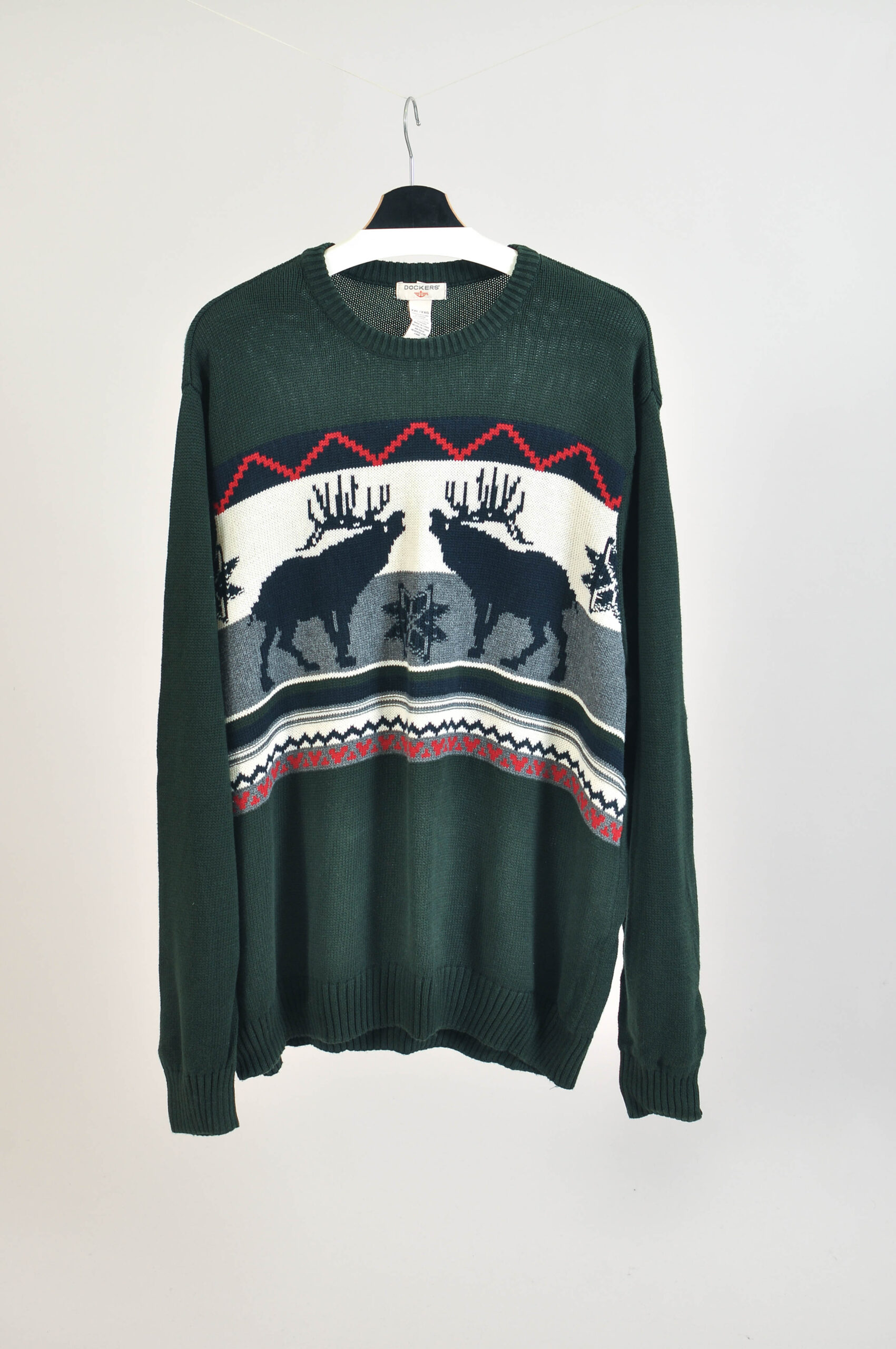Vintage 00s Dockers Dark Green Sweater | XXL Cotton Knit