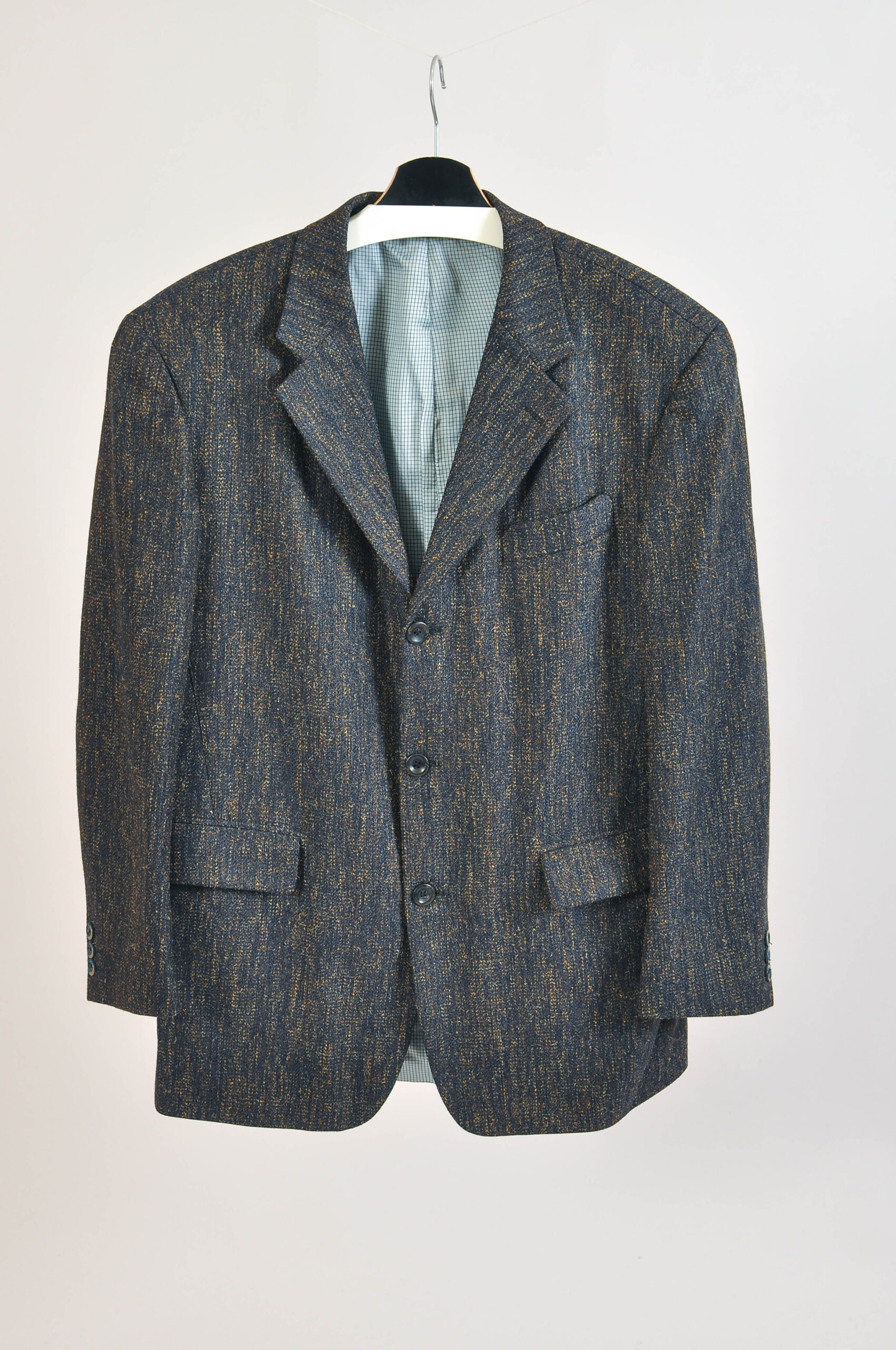 Vintage 90s Brown Wool Blazer | Peter van Holland | Size XL