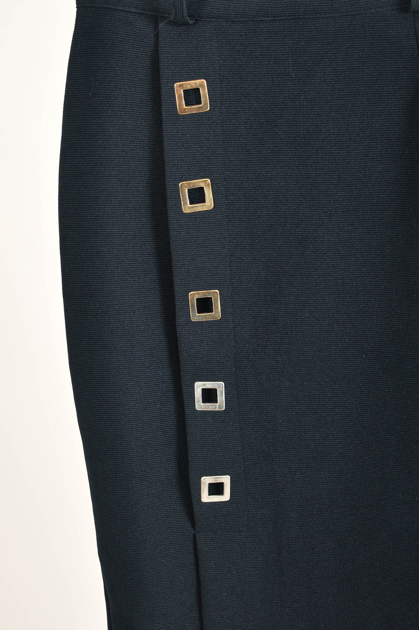 Vintage 90s Black Midi Pencil Skirt | Size M - Image 3