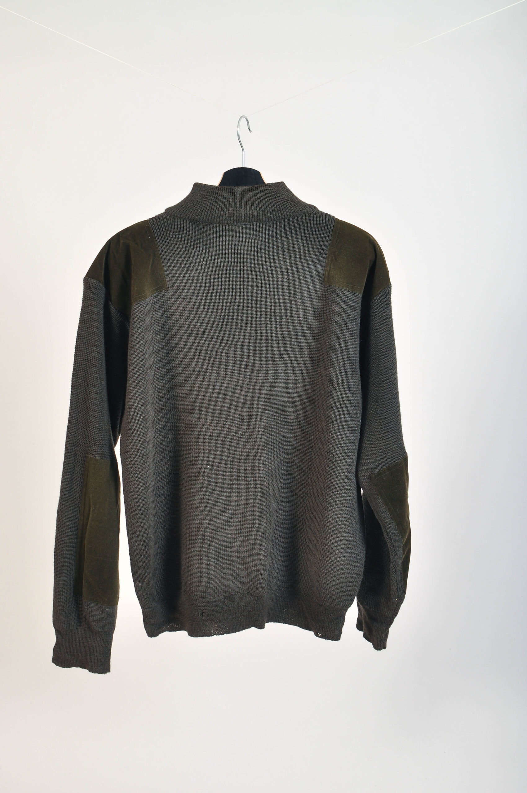 Vintage 90s 1/4 Zip Embroidered Wool Jumper | Size XL - Image 5