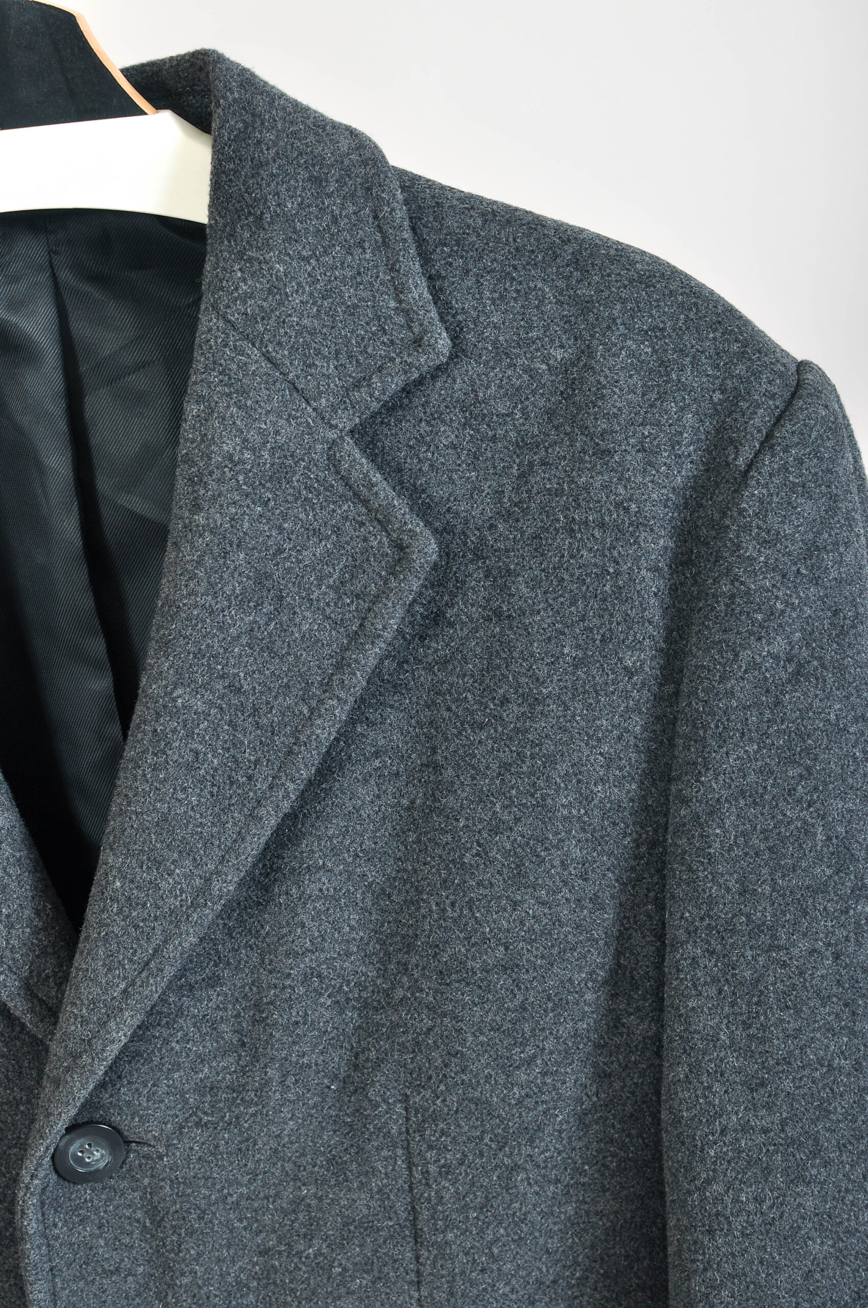 Vintage 00s Grey Wool Blazer Coat | Madison Avenue | size L - Image 3