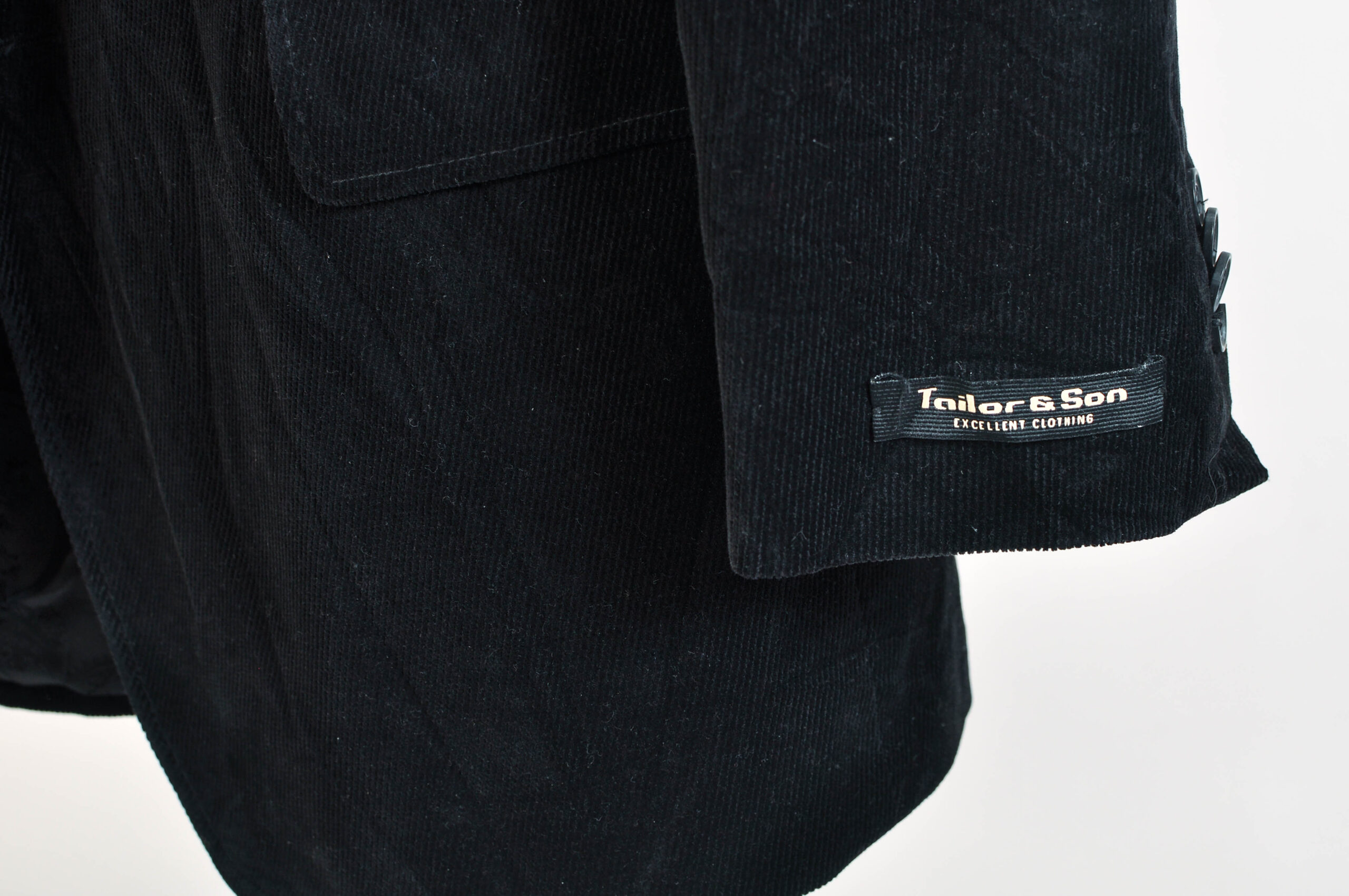 Vintage 00s Black Corduroy Blazer Jacket | XL–XXL Fit - Image 3