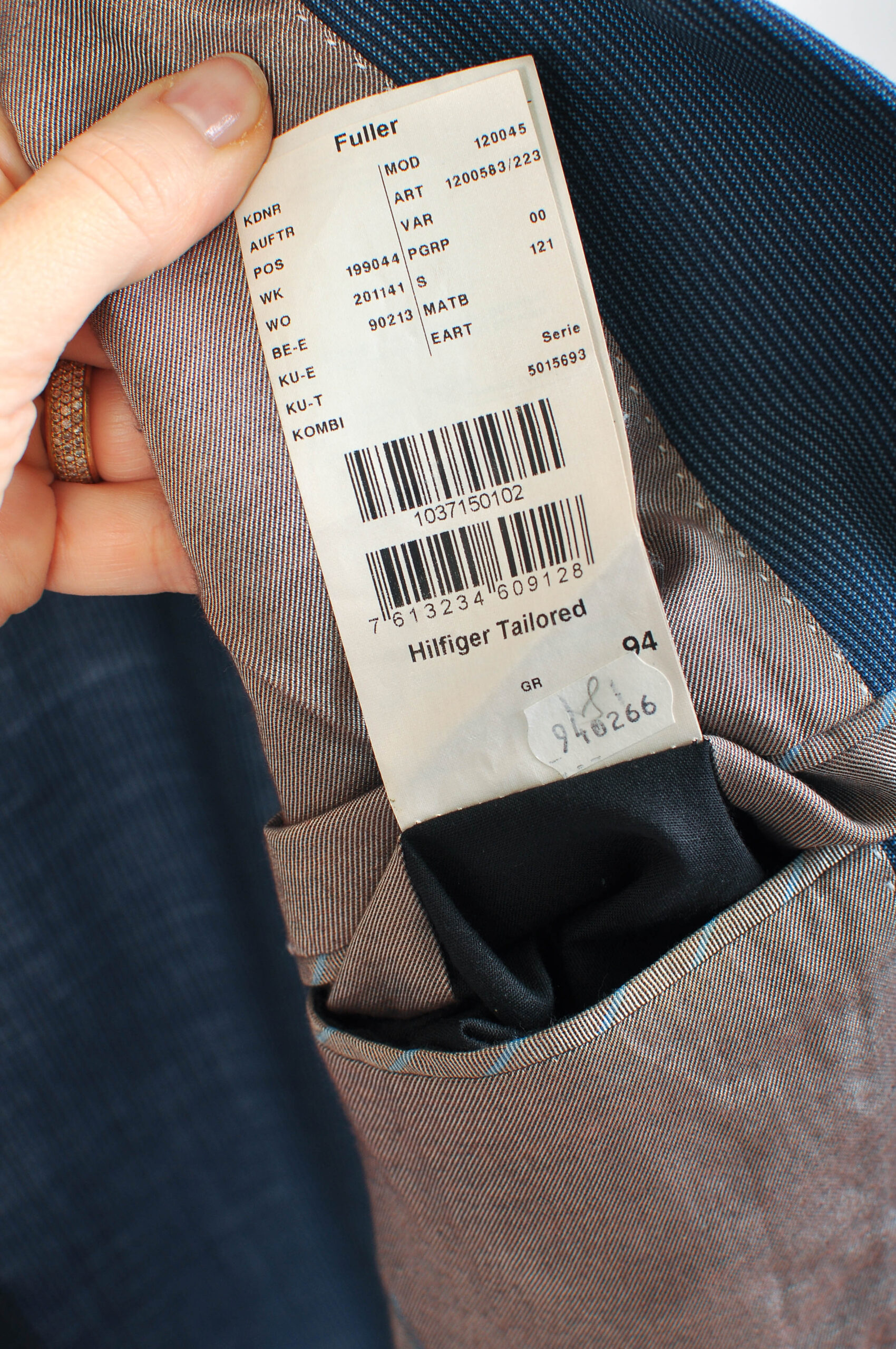 Vintage 00s Tommy Hilfiger Striped Blue Blazer | Fits L - Image 8