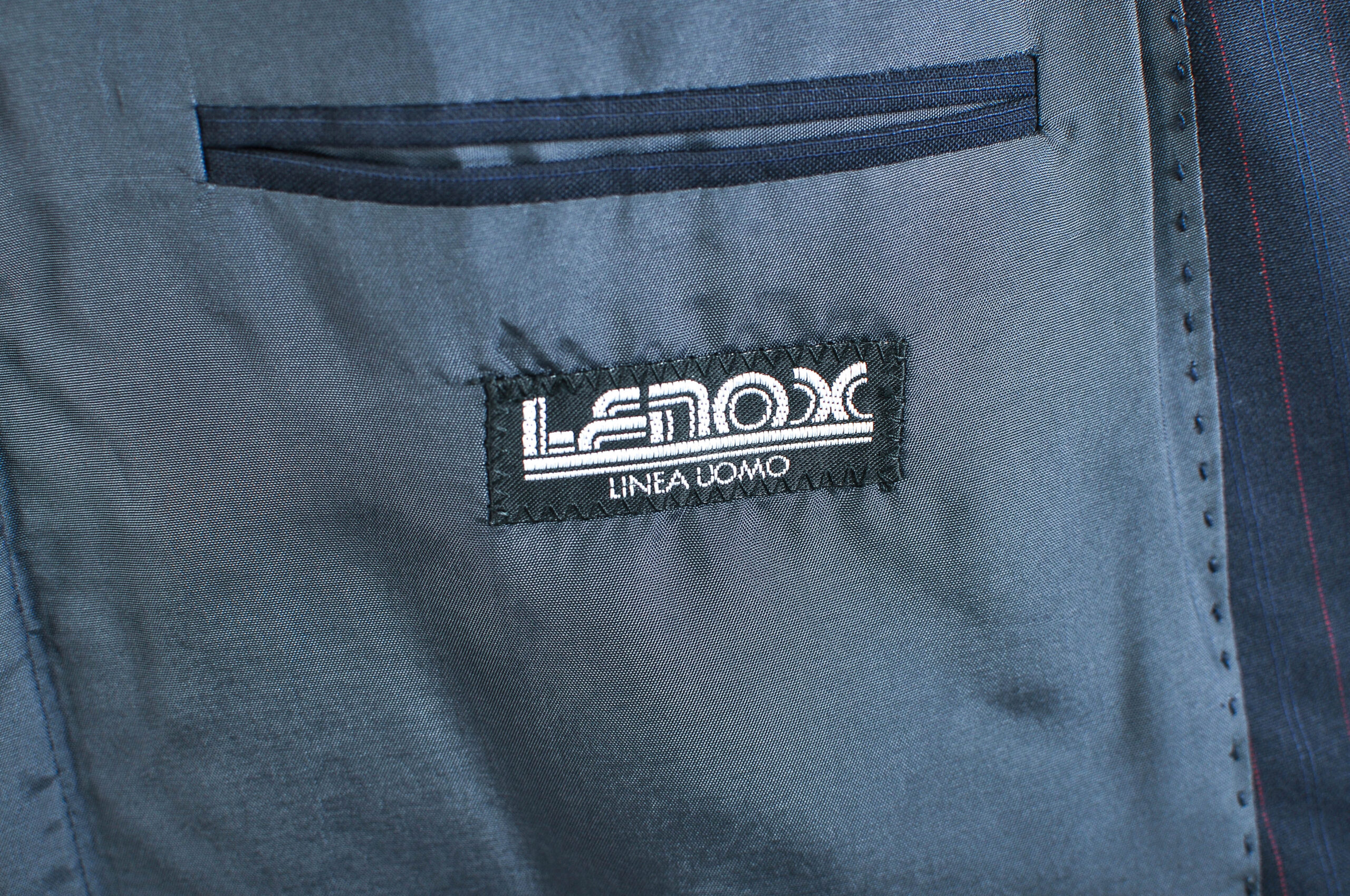 Vintage 00s Dark Blue Striped Suit | Heren Globus | Fits XL - Image 5