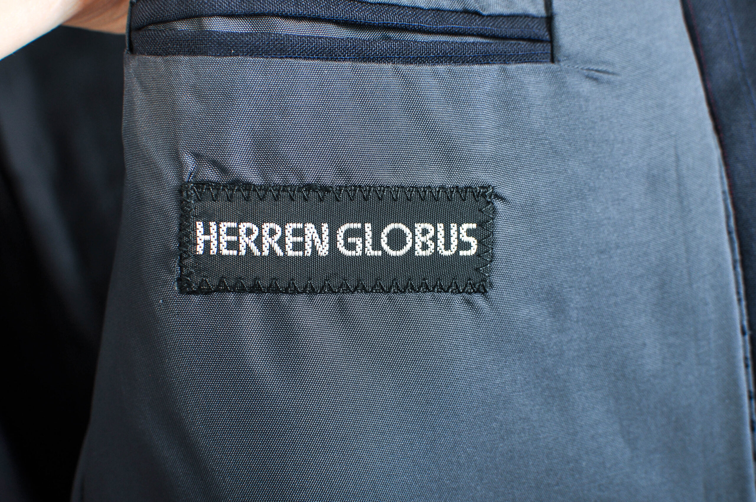 Vintage 00s Dark Blue Striped Suit | Heren Globus | Fits XL - Image 6