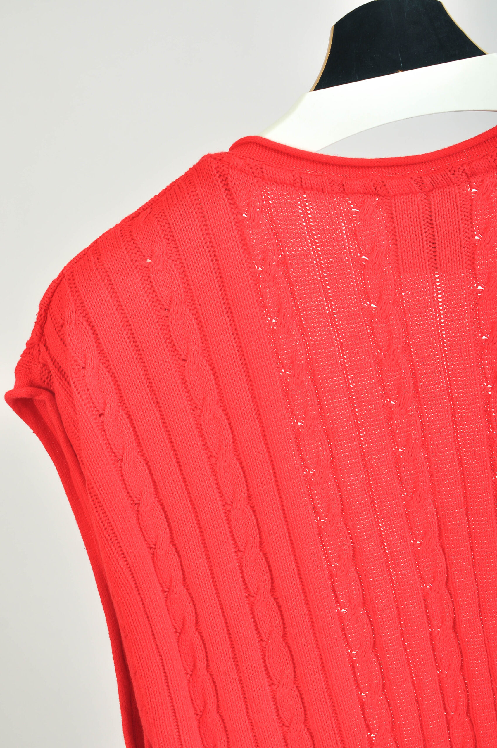 Vintage 90s Red Maxi Vest | Open Front Long Vest | Size M - Image 5