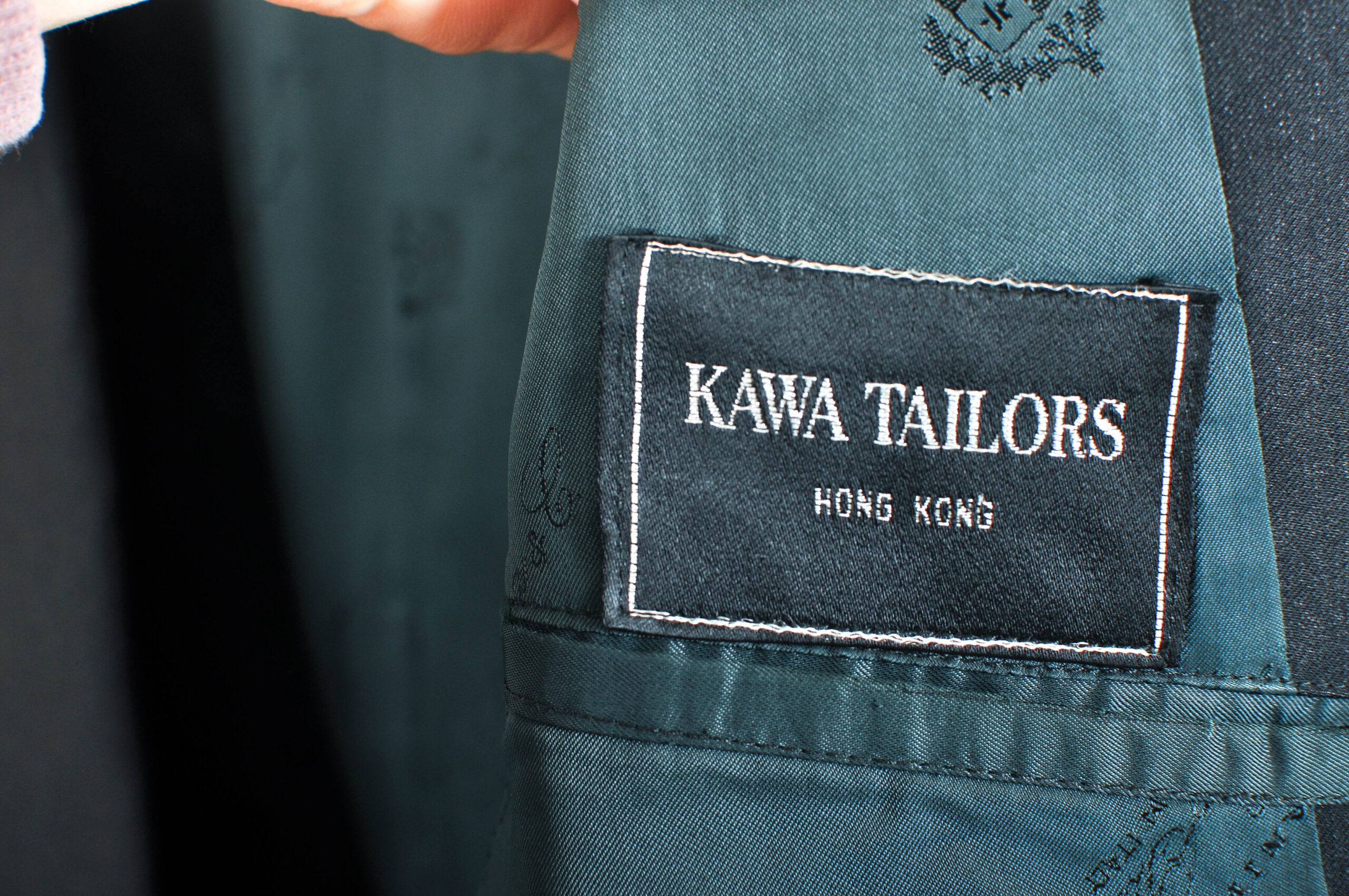 intage 00s Dark Grey Suit Kawa Tailors – L Fit – - Image 5