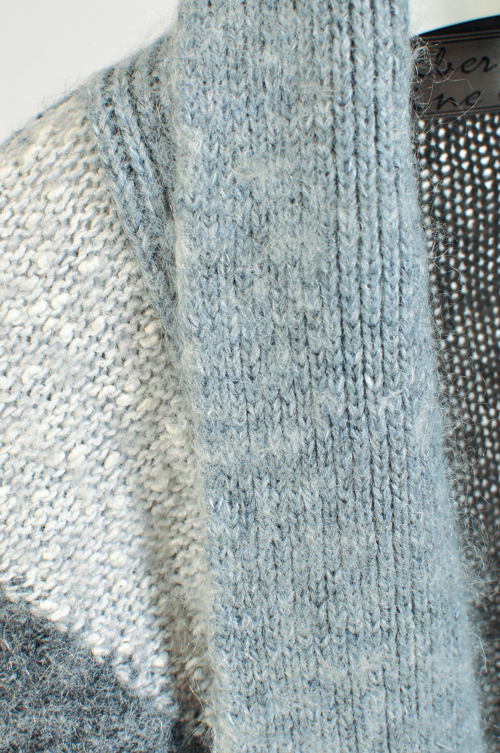 Vintage 90s Grey Knitted Cardigan – One Size – Longline Fit - Image 4