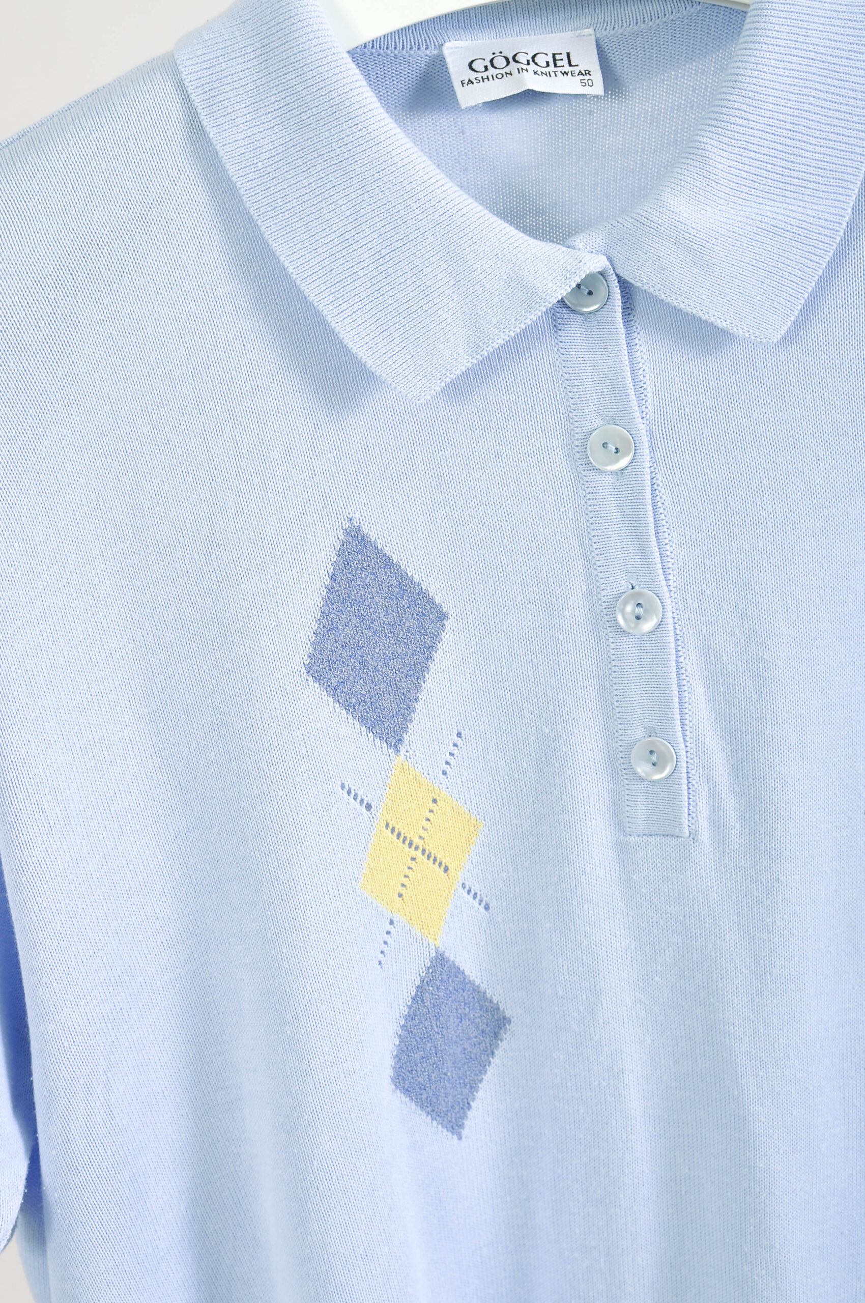 Vintage 90s Knitted Polo by Göggle – Size 50 – Retro Fit - Image 3