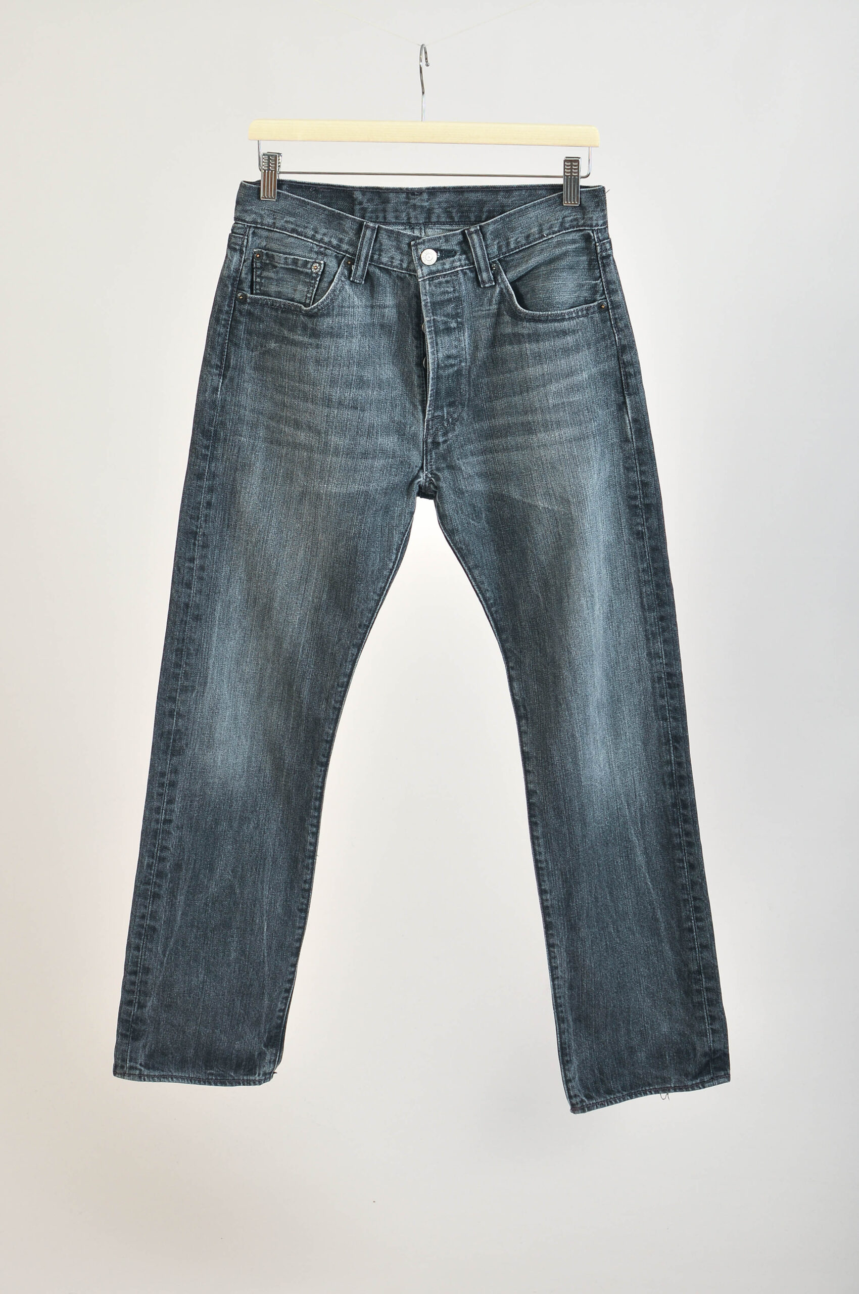 Vintage 00s Levi’s 501 Grey Jeans | Size 30x30